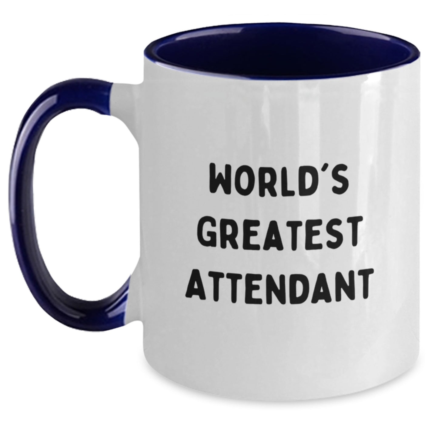 Funny World's Greatest Attendant Gifts from Friends to Attendant on Valentine's Unique Two Tone Coffee Mugs - Main
