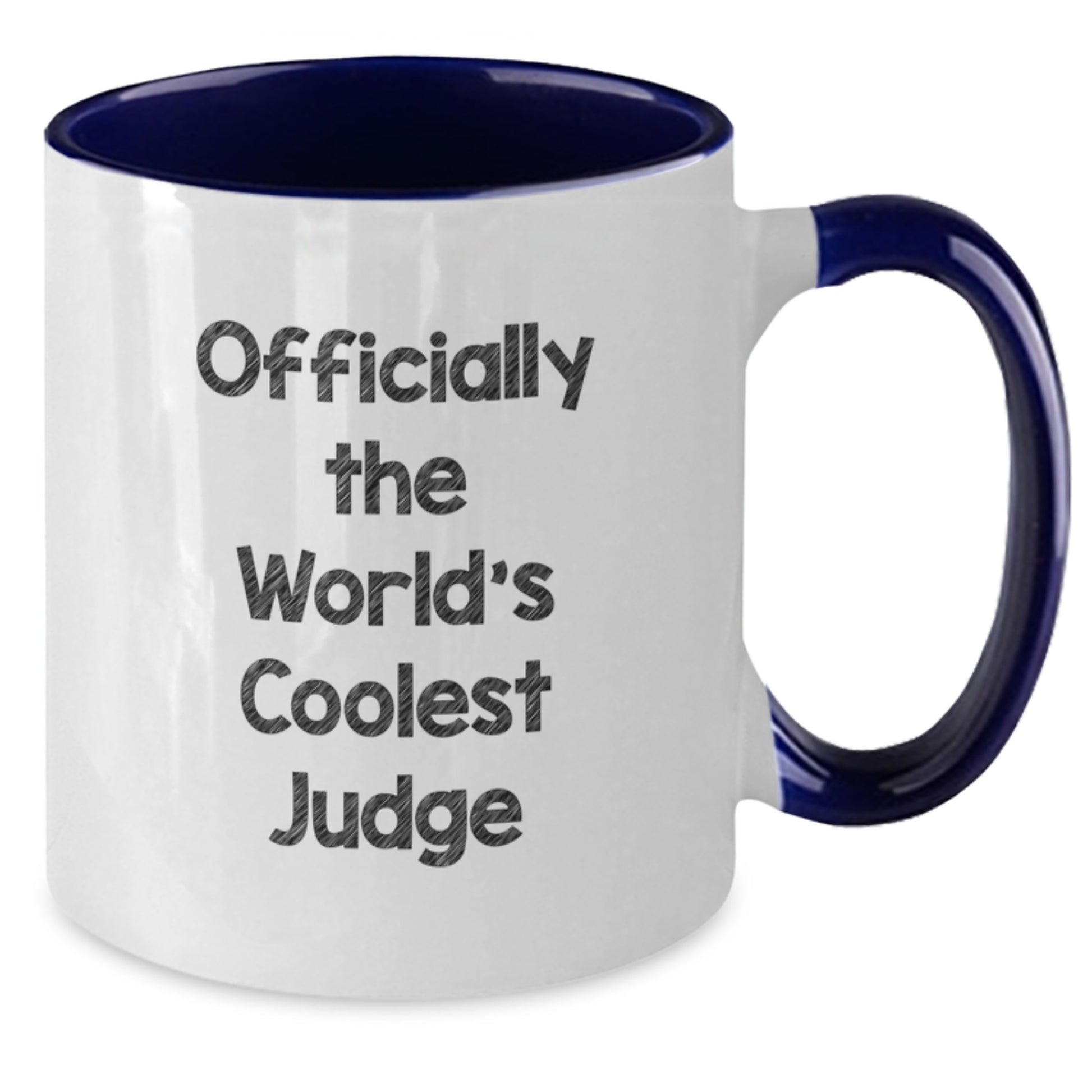 Funny Judge Gifts for Birthday - 'Officially The World's Coolest Judge' Two Tone Coffee Mug from Friends, Coworkers, Family - Additional