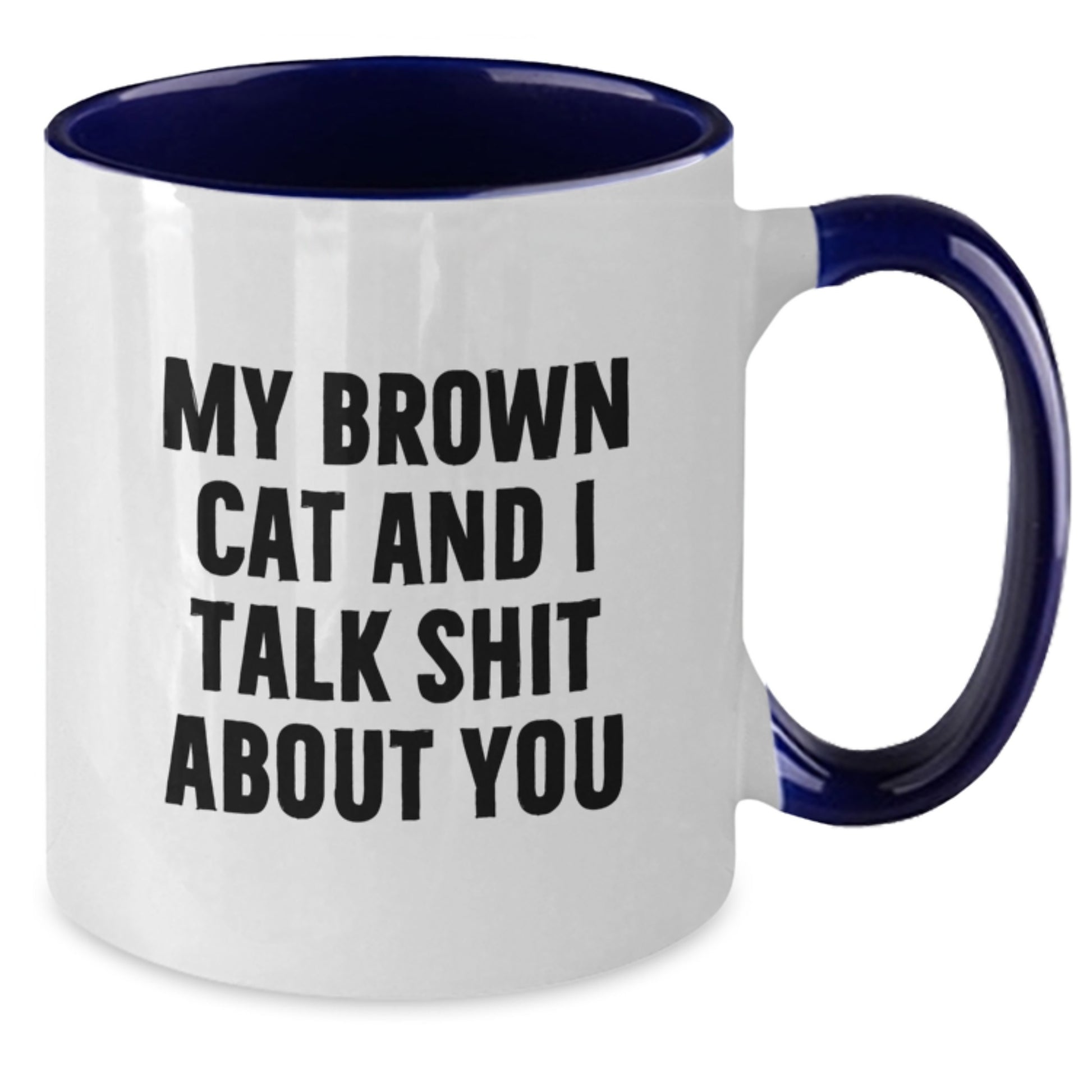 Funny Brown Cat Gifts from Mom for Mother's Day Unique Two Tone Coffee Mug - Additional