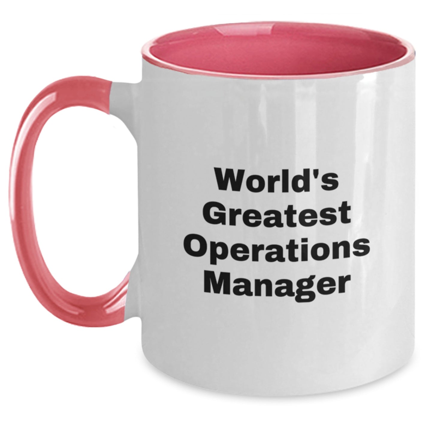 Funny Operations Manager Gifts for Christmas from Friends - World's Greatest Operations Manager Two Tone Coffee Mug - Main