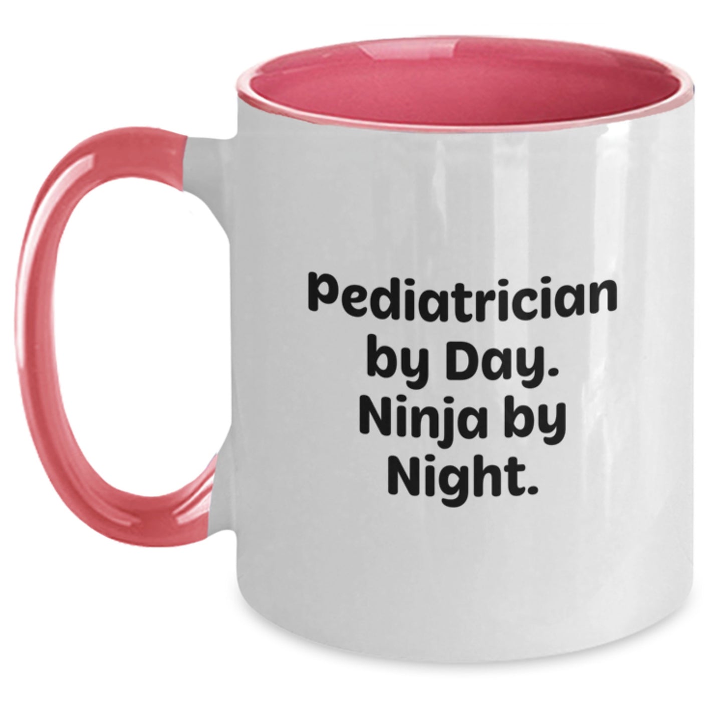 Funny Pediatrician Gifts from Men to Friends for Christmas - Pediatrician By Day. Ninja By Night. Two Tone Coffee Mug - Main