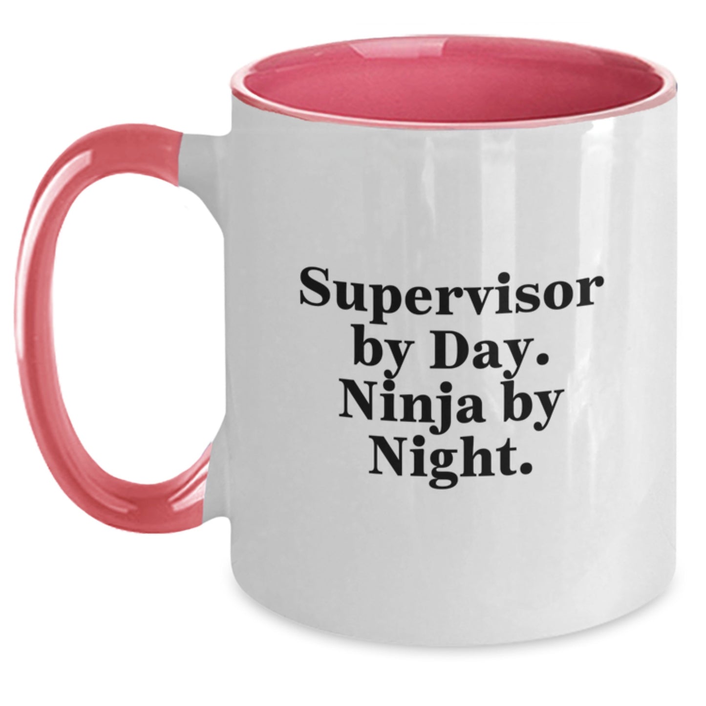 Funny Gifts from Men to Supervisor, Supervisor By Day Ninja By Night Two Tone Coffee Mug for Graduation Unique Gifts - Main