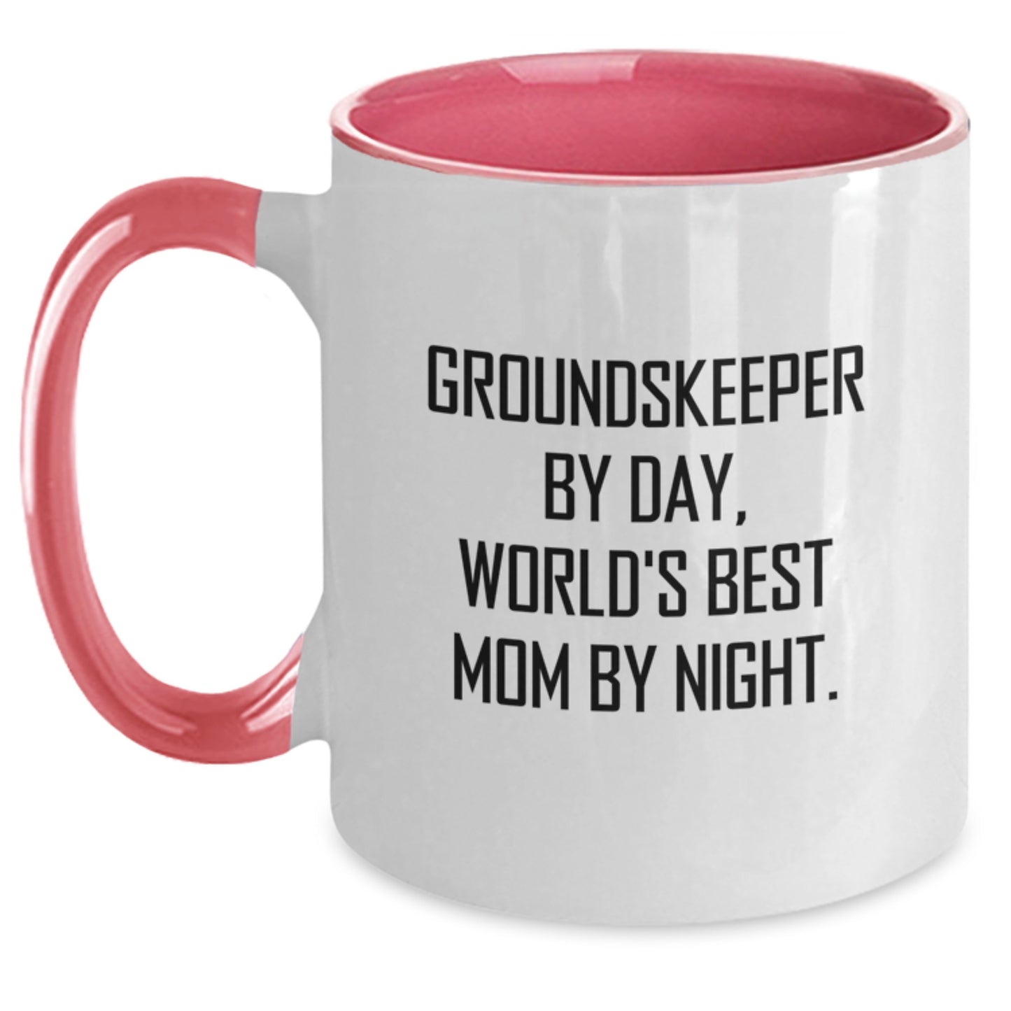 groundskeeper Gifts from Friends, Funny Two Tone Coffee Mugs for groundskeeper, Best Mom By Night Christmas Unique Gifts - Main