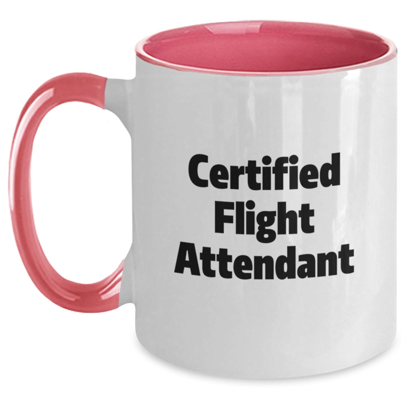 Funny Flight Attendant Gifts from Friends, Unique Two Tone Coffee Mugs for Certified Flight Attendants, Christmas Unique Gifts for Men, Women, Coworkers, Family - Main