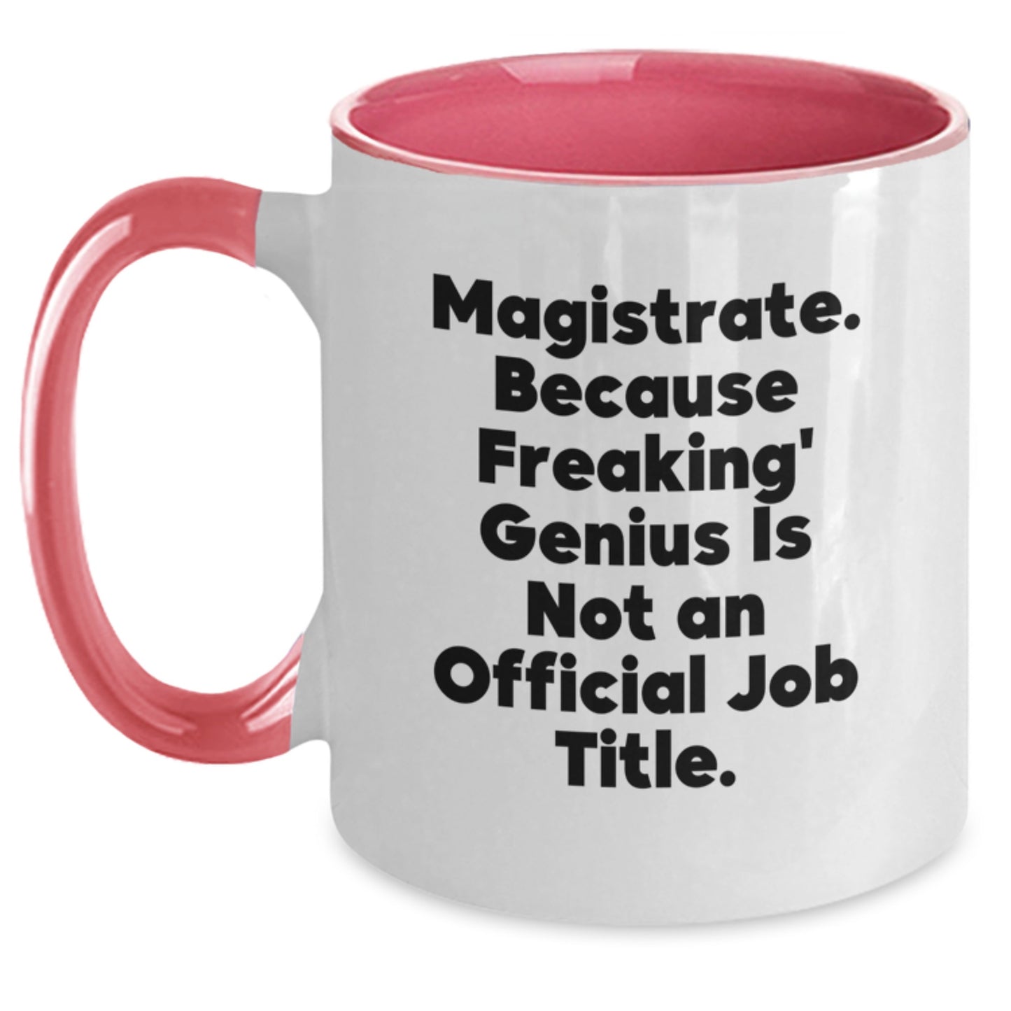Magistrate Gifts from Friends to Magistrates - Funny Two Tone Coffee Mug with Christmas Unique Presents - Main