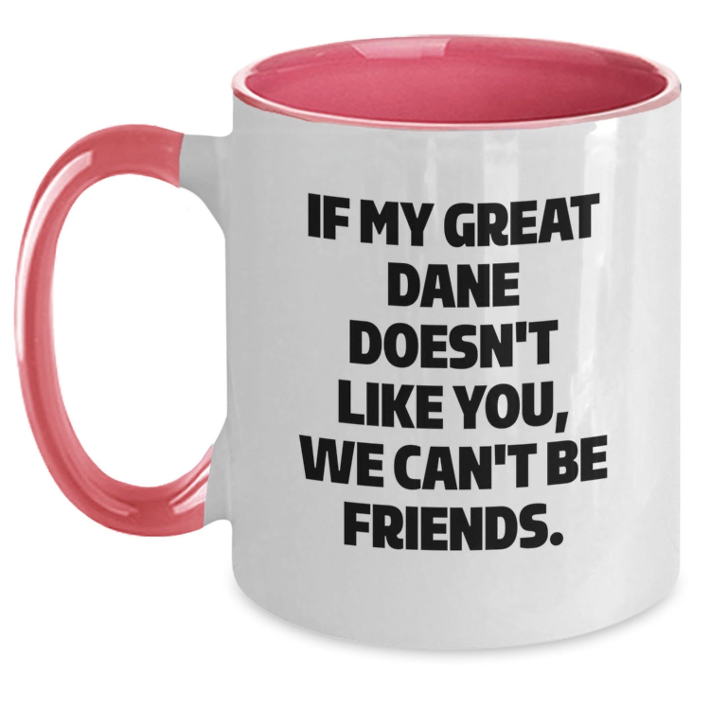 Funny Great Dane Dog Gifts for Friends, Great Dane Dog Two Tone Coffee Mug, Birthday Unique Gifts from Friends for Great Danes, Great Dane Dog Lover Coffee Mug - Main