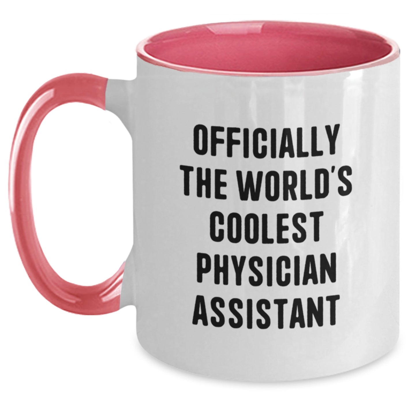 Funny Physician Assistant Gifts - 'Officially The World's Coolest Physician Assistant' Two Tone Coffee Mug for Graduation, Perfect for Physician Assistant Men or Women, Gifts from Friends or Family - Main