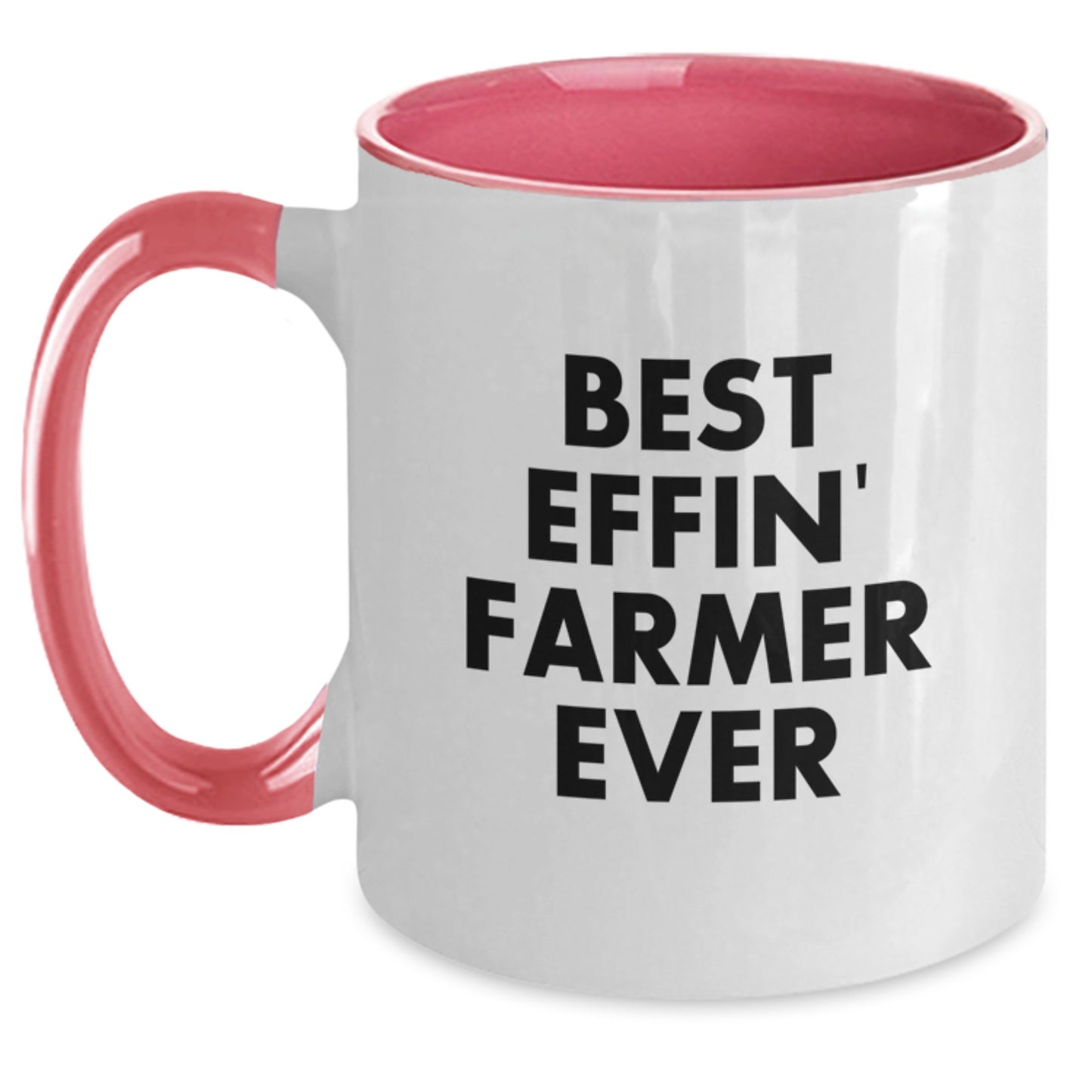 Funny Farmer Gifts for Men - Best Effin' Farmer Ever Two Tone Coffee Mug, Perfect for Graduation Unique Gifts from Family to Friends - Main
