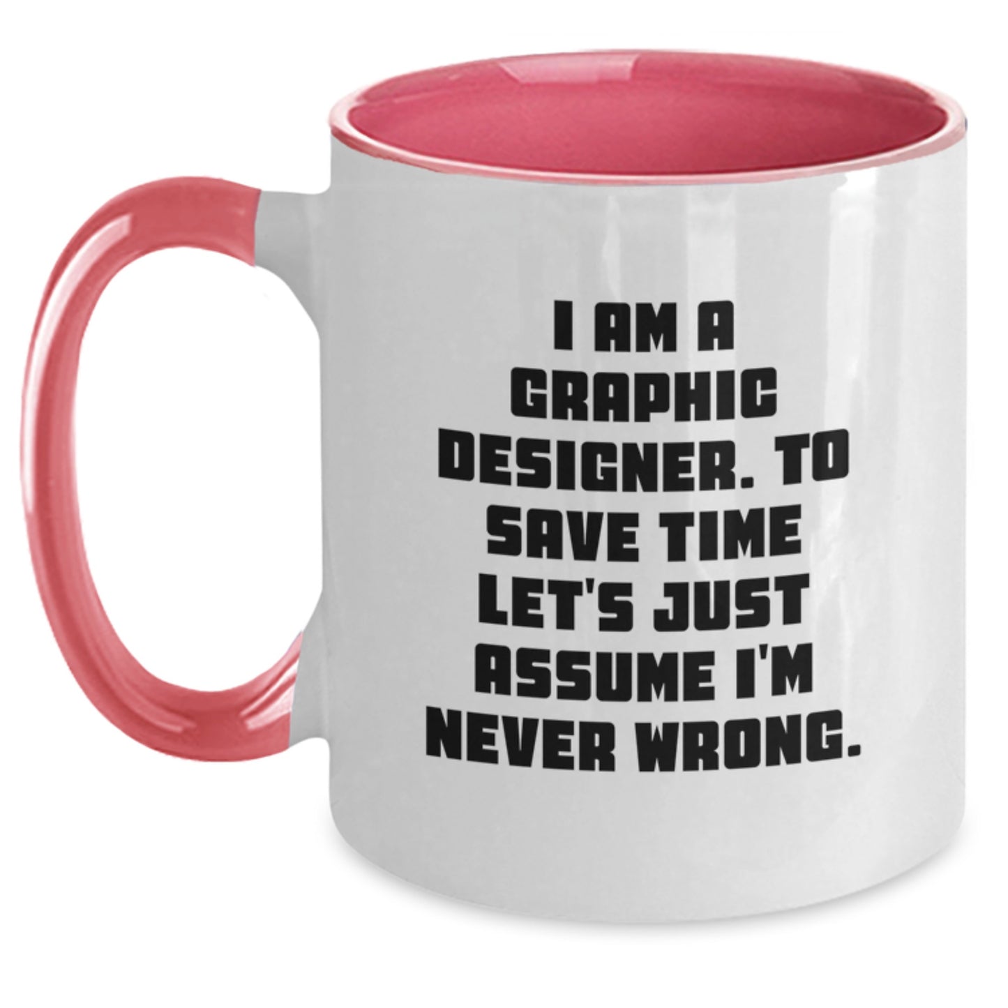 Graphic Designer Keepsake Mug for Him Birthday Gift Red and White - Main