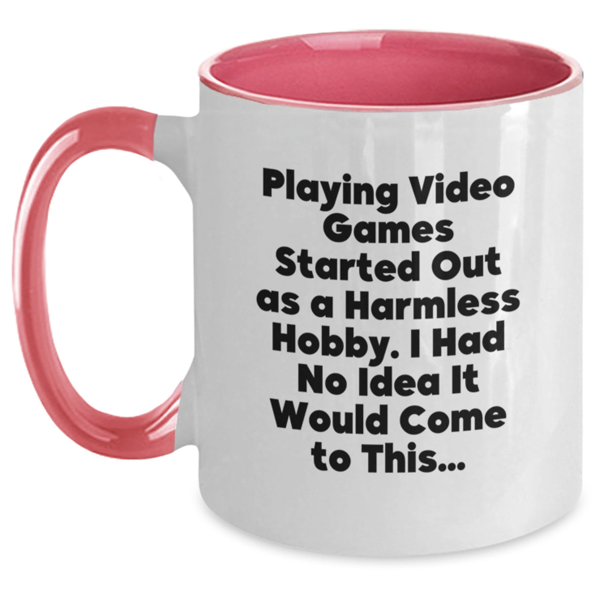 Christmas Gift for Her Playful Playing Video Games Quote Two Tone Coffee - Main