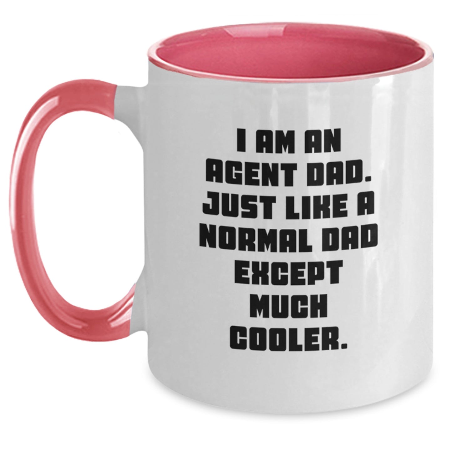 Funny Agent Gifts for Men, Unique Two Tone Coffee Mugs, I Am An Agent Dad, Perfect Birthday Unique Gift from Family - Main