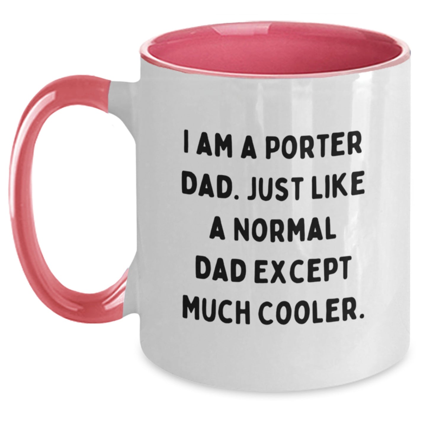 Porter Dad Keepsake Mug for Him Birthday Gift – Black & White Ceramic - Main