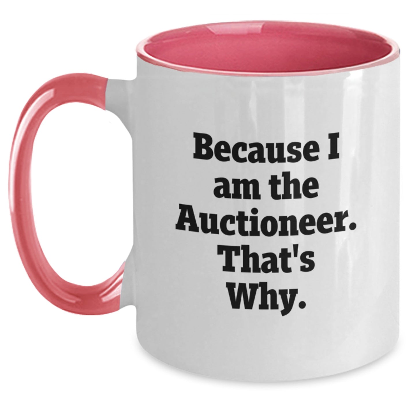 Bold Auctioneer Novelty Two Tone Coffee Mug for Friends Birthday Gift - Main