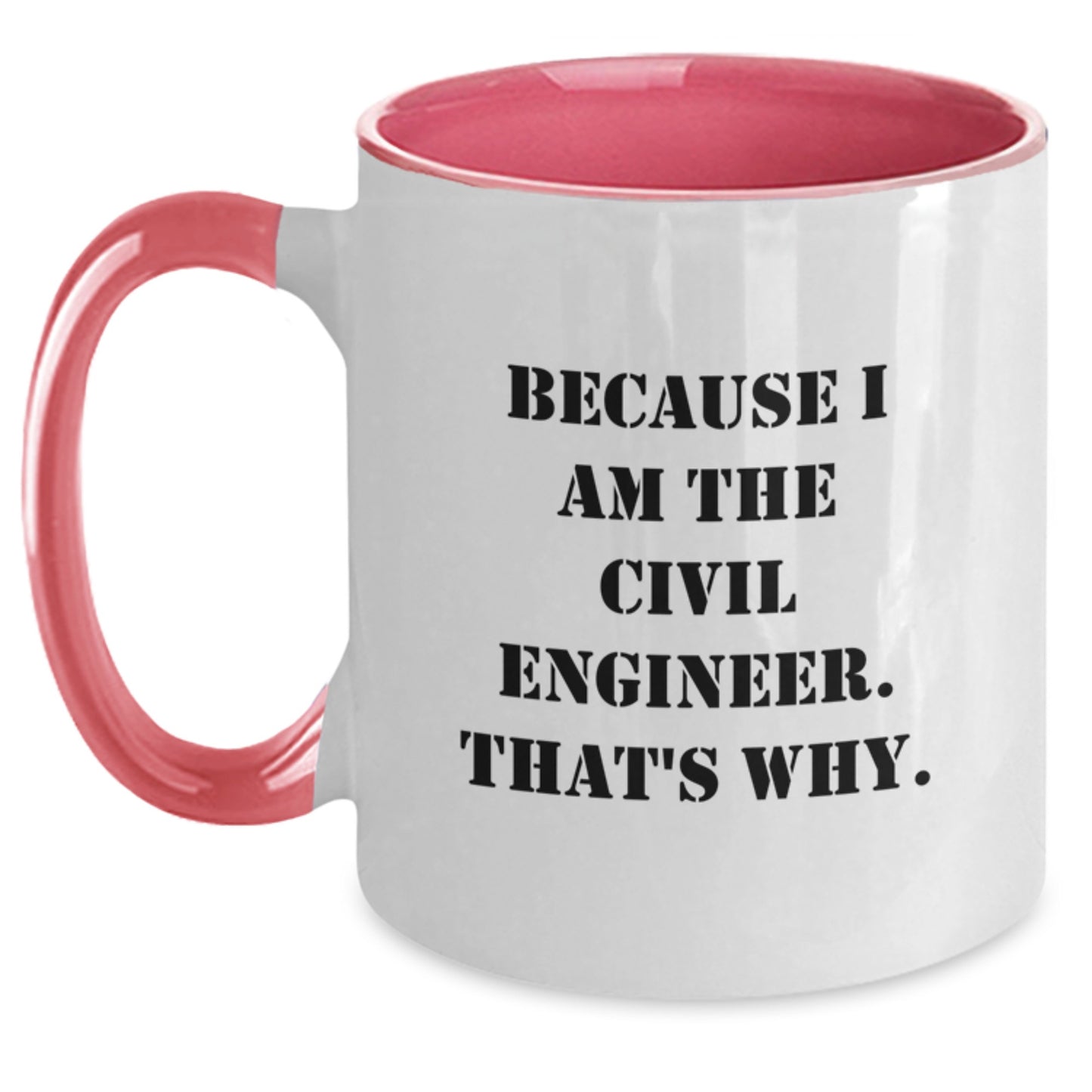 Civil Engineer Keepsake Two Tone Coffee Mug for Him Birthday Gift - Main