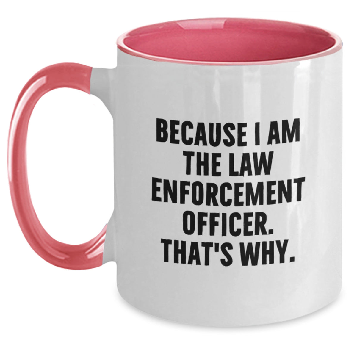 Law Enforcement Officer Keepsake Mug Gift for Him - Because I Am The Law - Main