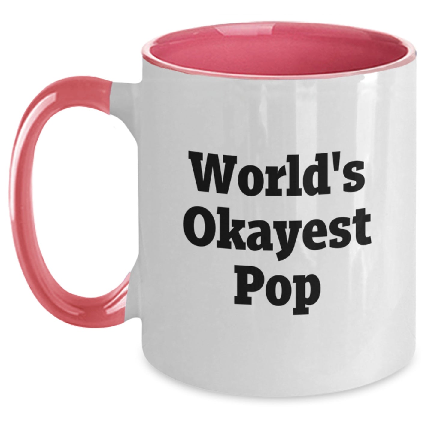 World's Okayest Pop Keepsake Mug for Him Red and White Birthday Gift - Main
