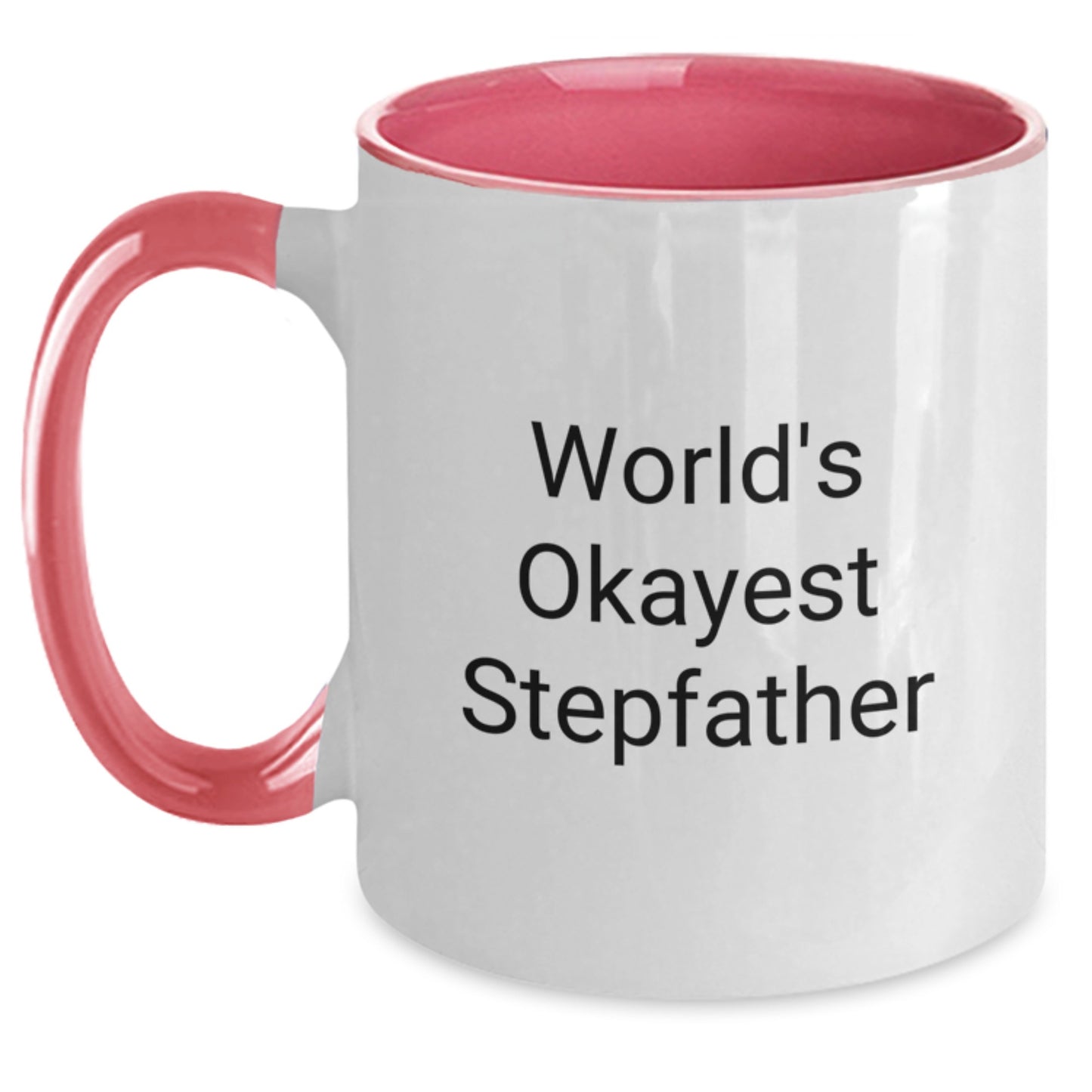 Birthday Gift for Her World's Okayest Stepfather Mug Present - Main
