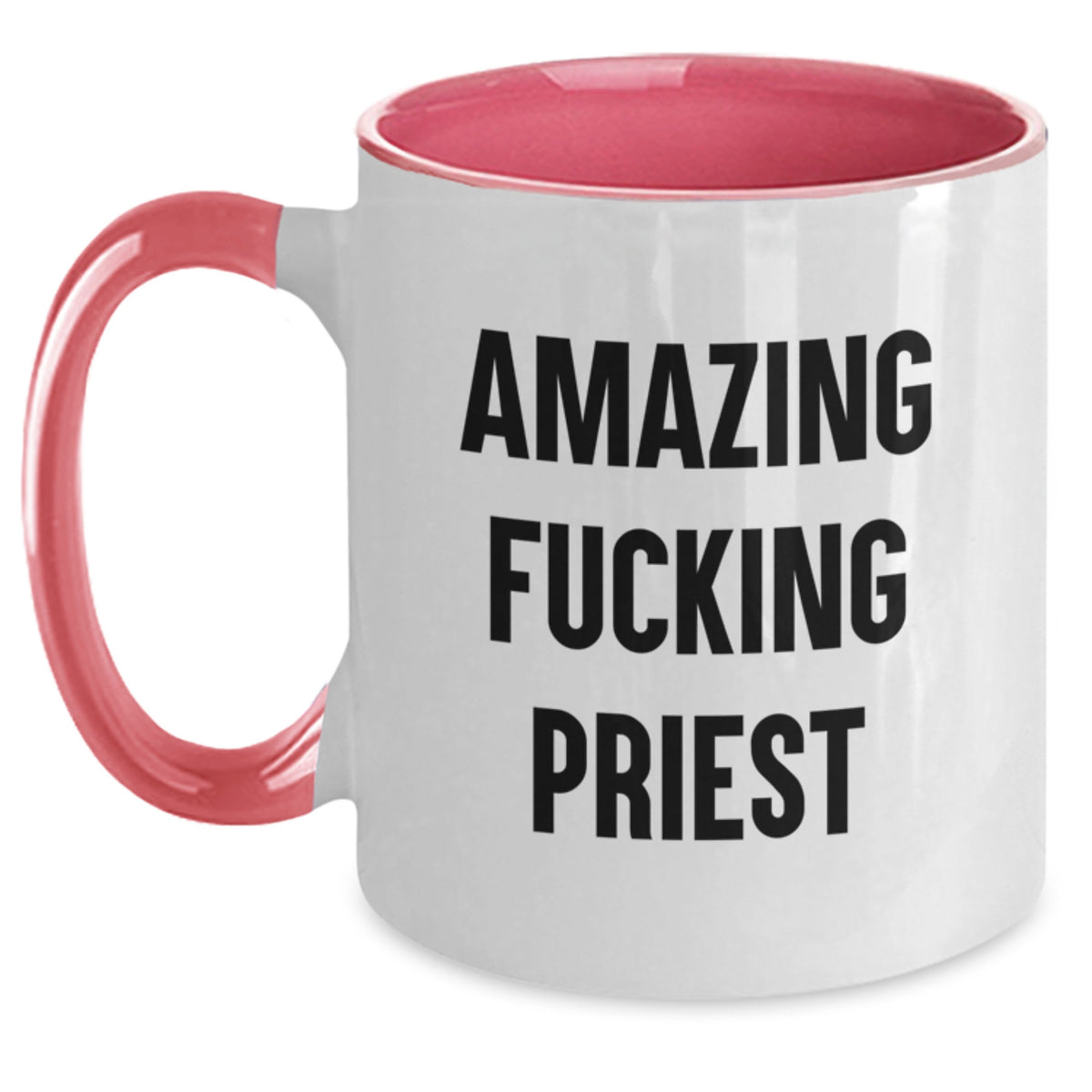 Priest Gift for Him - Amazing Fucking Priest Keepsake Two Tone Coffee - Main