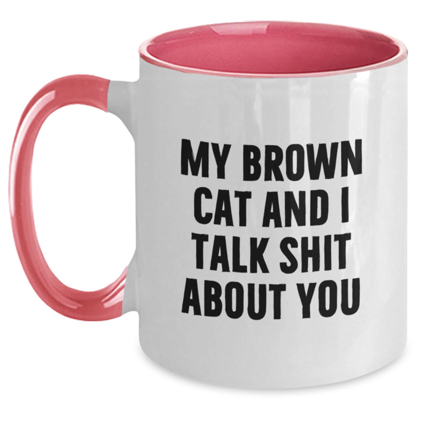 Funny Brown Cat Gifts from Mom for Mother's Day Unique Two Tone Coffee Mug - Main