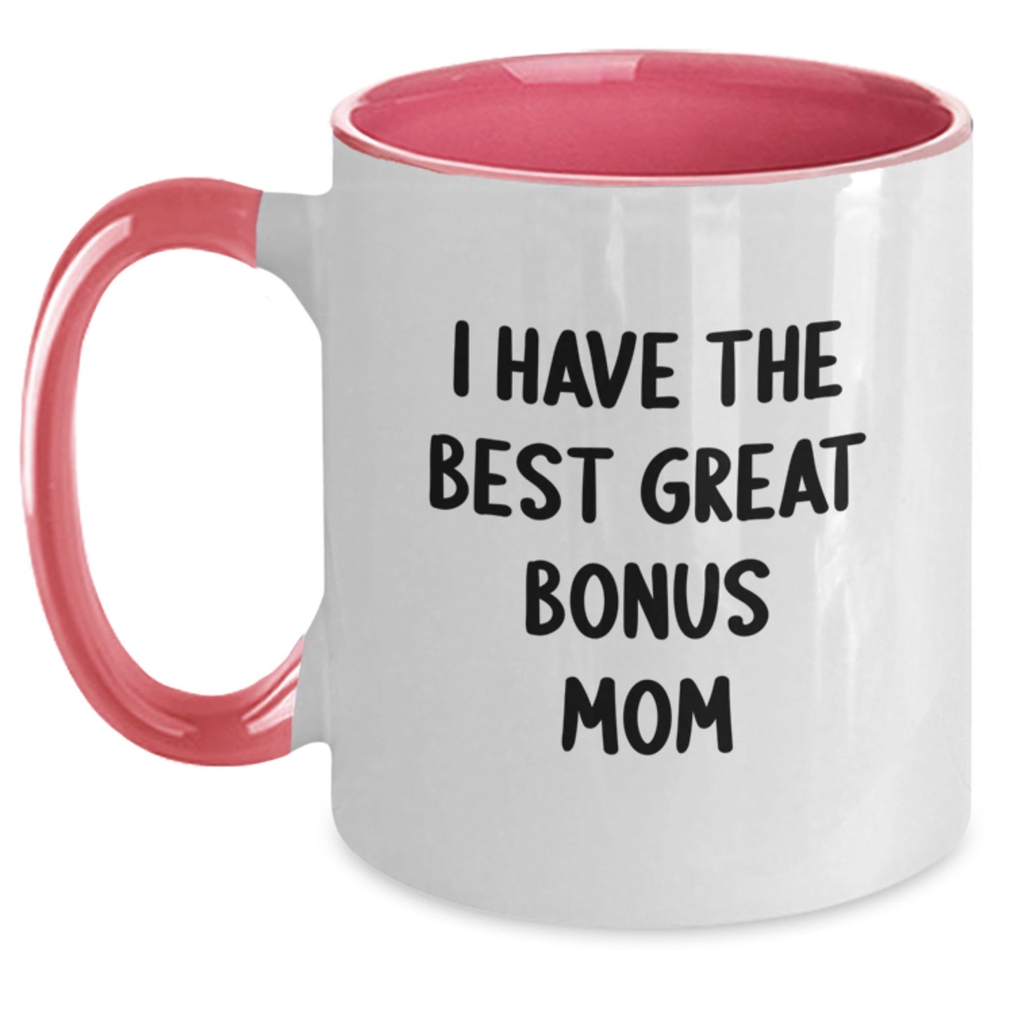 Funny Bonus Mom Gifts from Friends for the Best Great Bonus Mom Two Tone Coffee Mug - Main