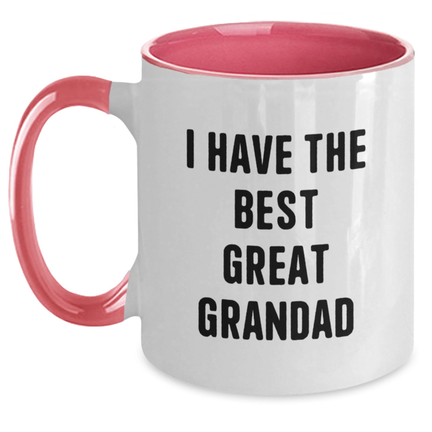 Funny Grandad Gifts for Him, I Have The Best Great Grandad Two Tone Coffee Mug, Christmas Unique Mugs from Family - Main