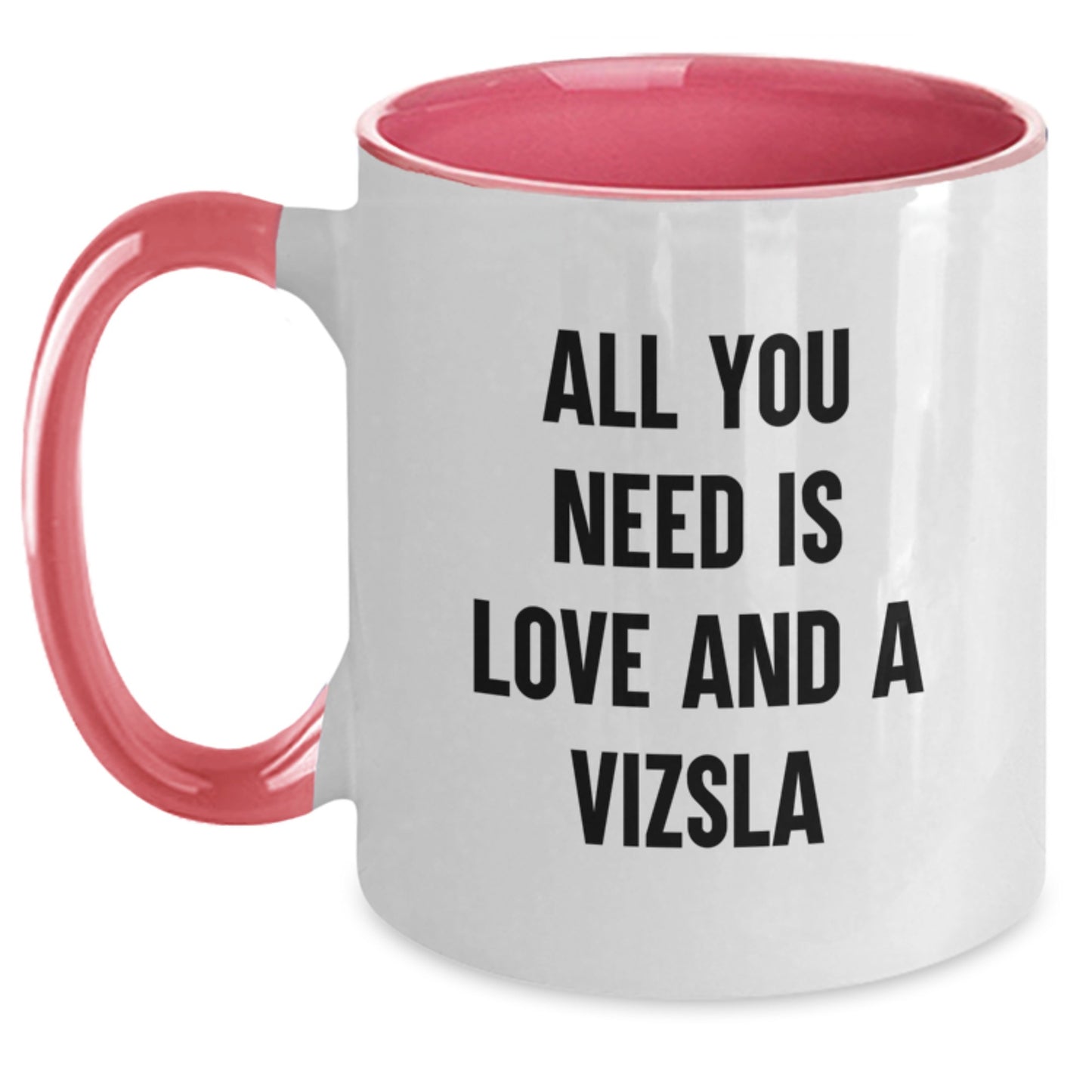 Funny Vizsla Dog Quote Gifts from Friends for Vizsla Dog Lover Birthday Unique Two Tone Coffee Mug - Main