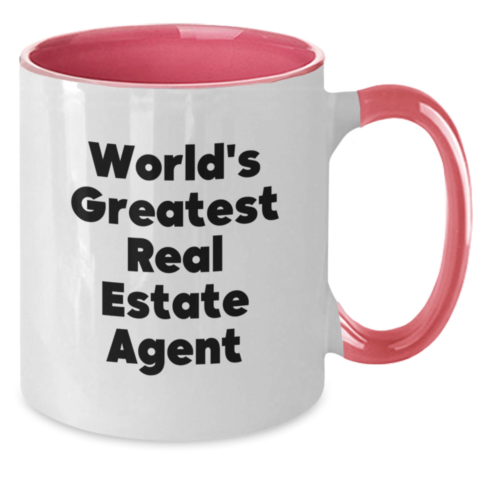 Gifts from Family for Real Estate Agent Funny Mug World's Greatest - Two Tone Coffee Mug for Mom on Mother's Day - Additional