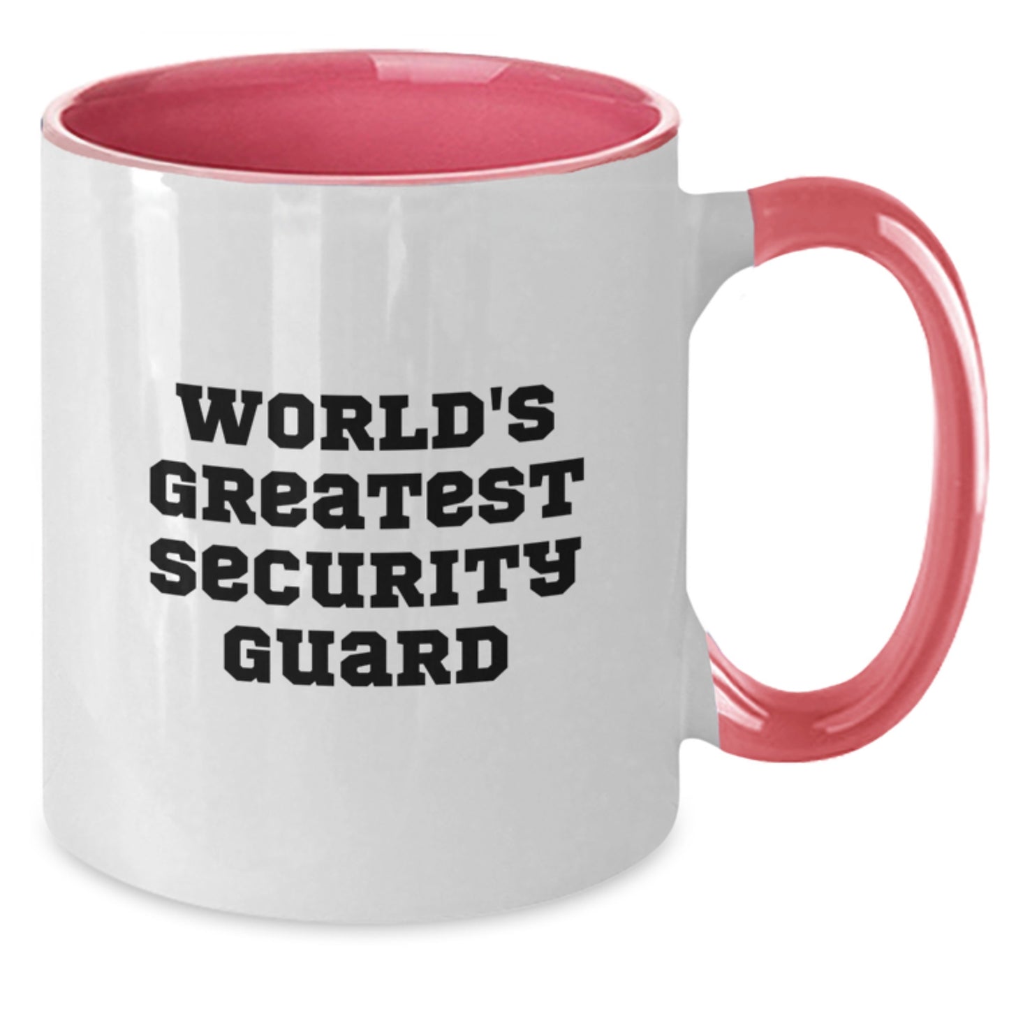 Funny Security Guard Gifts from Men to Friends - Two Tone Coffee Mug - Worlds Greatest Security Guard Quote, Christmas Unique Ideas for Coworkers - Additional