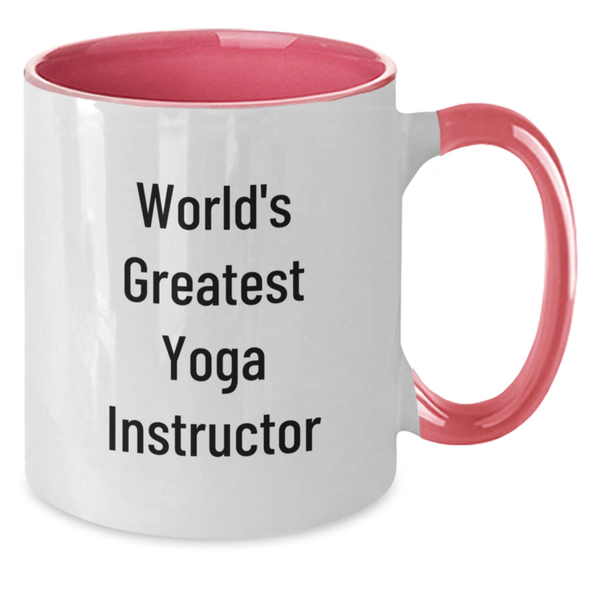 Funny World's Greatest Yoga Instructor Gift for Yoga Instructor Friends - Two Tone Coffee Mug Gifts from Men to Women - Christmas Unique Gifts - Additional