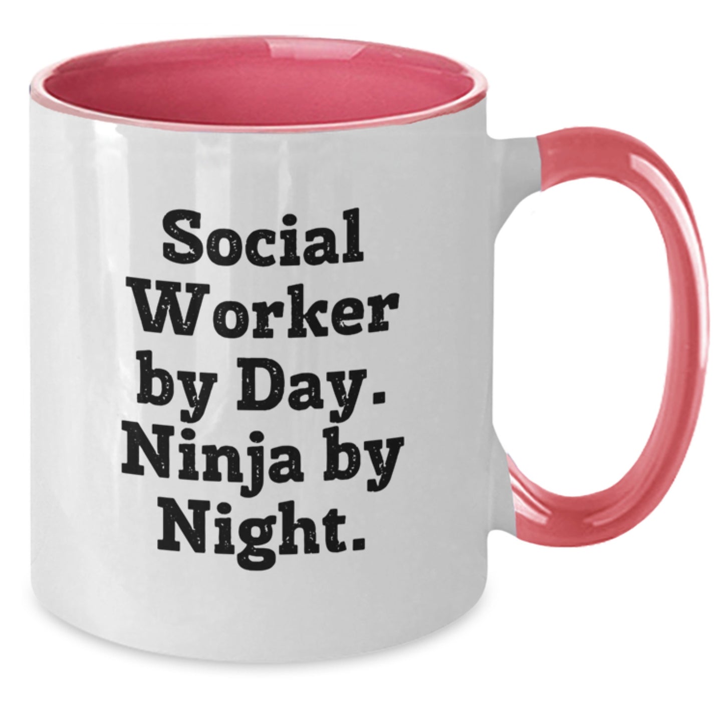 Funny Social Worker Coffee Mugs Gifts for Social Workers by Friends, Unique Graduation Gifts from Family with Social Worker By Day. Ninja By Night. Quote - Additional