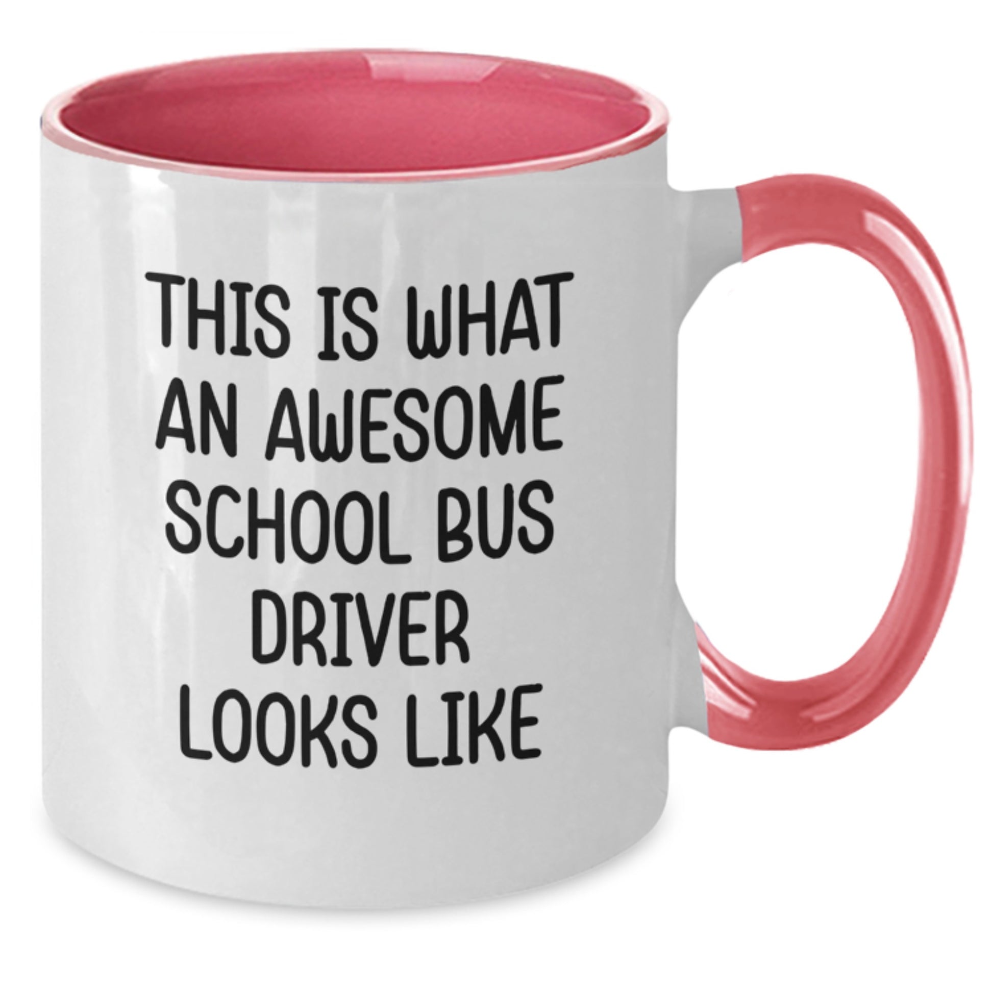 Funny School Bus Driver Gifts from Men to Women, This Is What An Awesome School Bus Driver Looks Like Christmas Unique Mugs for School Bus Driver, Two Tone Coffee Mug, Four Color Combinations - Additional