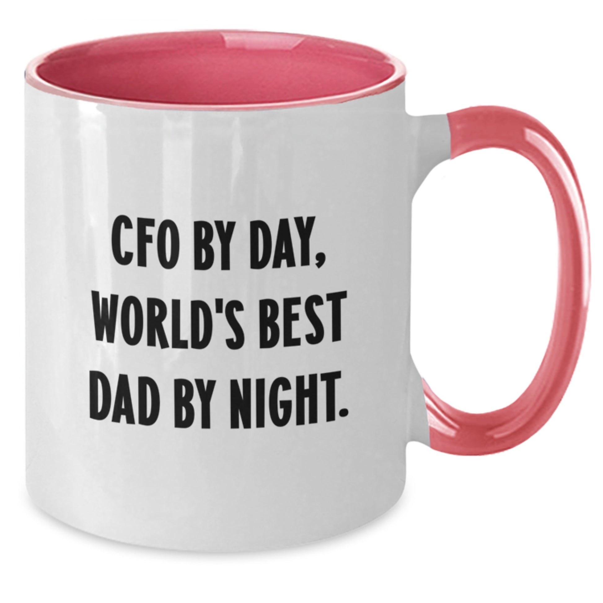Funny CFO Gifts for Men, Two Tone Coffee Mug with CFO By Day, World's Best Dad By Night Quote, Unique Gifts from Family, Friends, or Coworkers - Additional