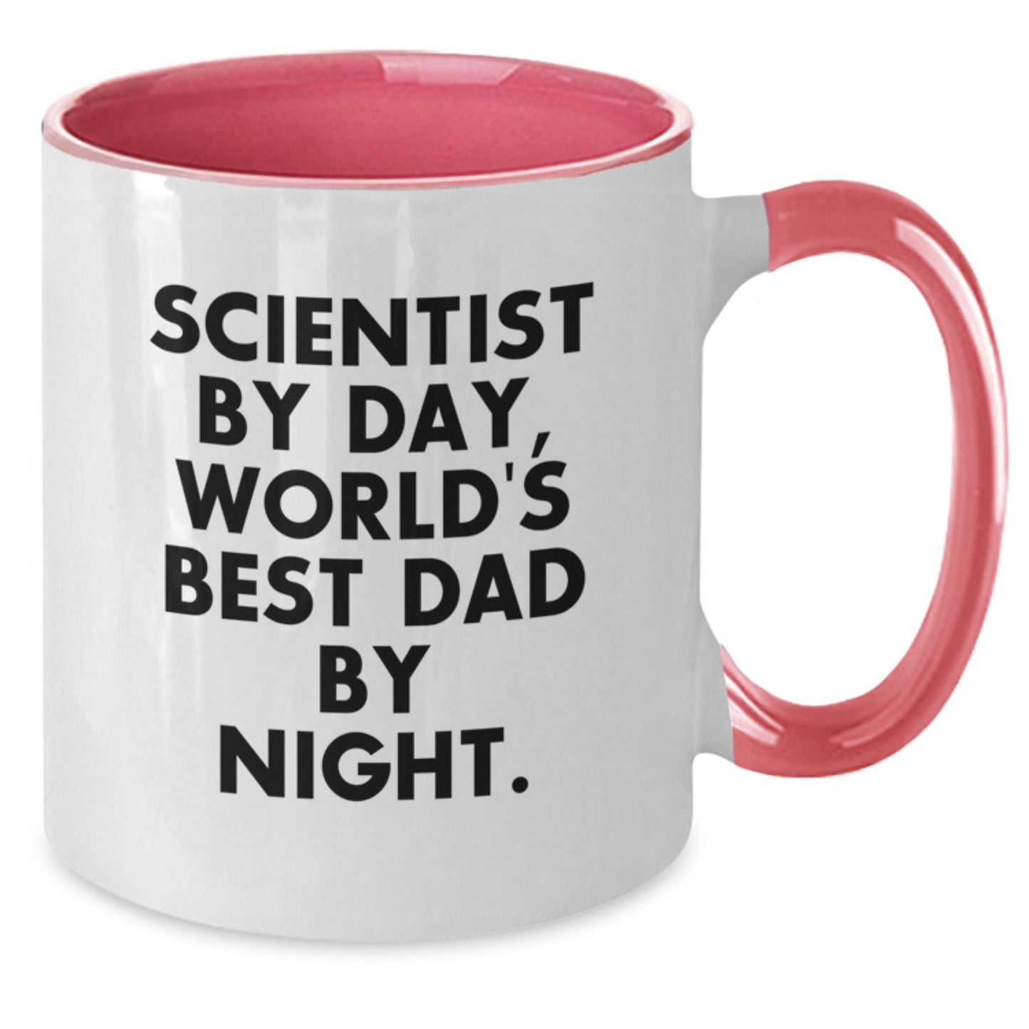 Funny Scientist Gifts for Christmas Unique Gifts from Men to Scientist by Day, World's Best Dad by Night Two Tone Coffee Mug - Additional