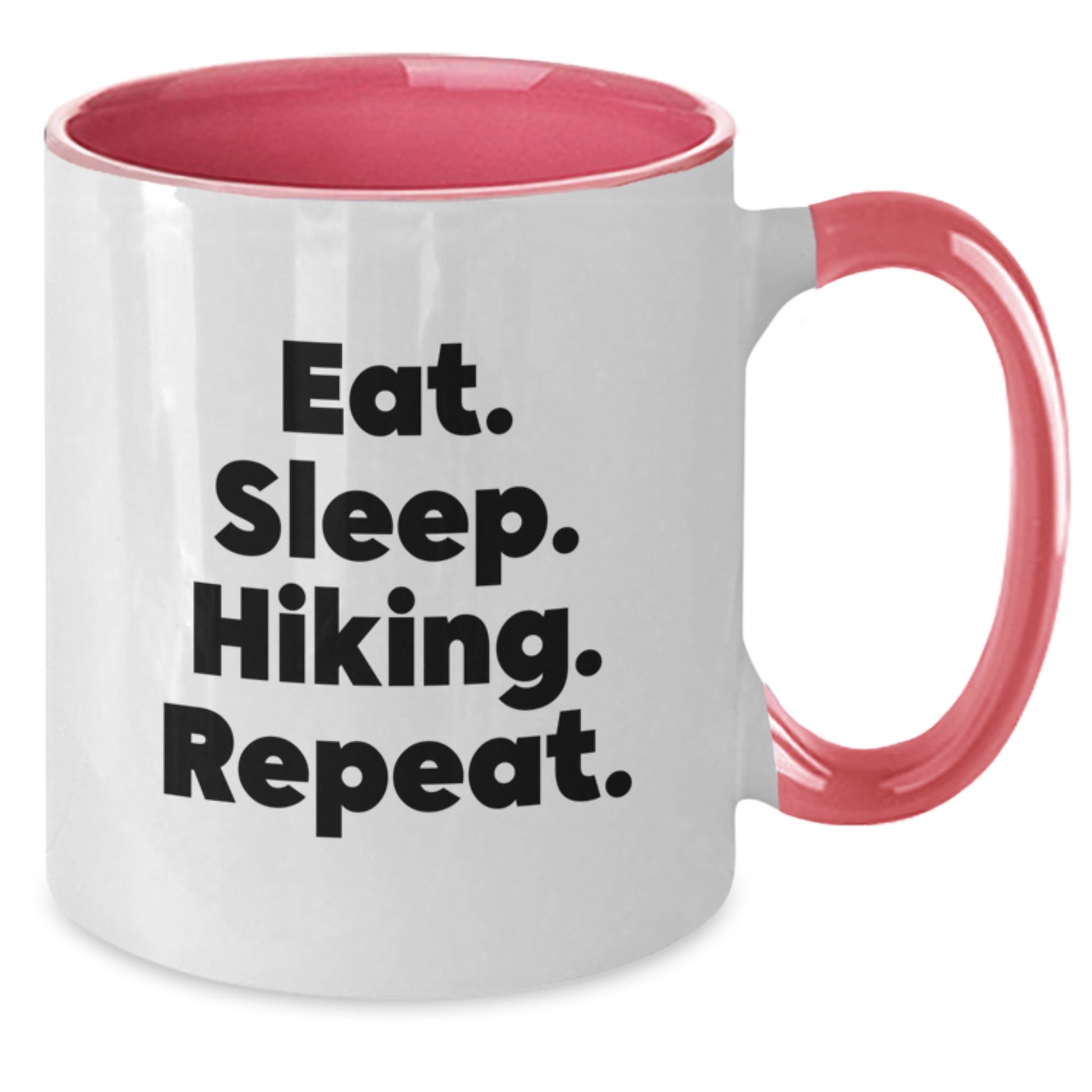 Funny Hiking Gifts for Men, Women, Friends, or Coworkers - Eat. Sleep. Hiking. Repeat. Two Tone Coffee Mug, Graduation Unique Gifts from Family - Additional