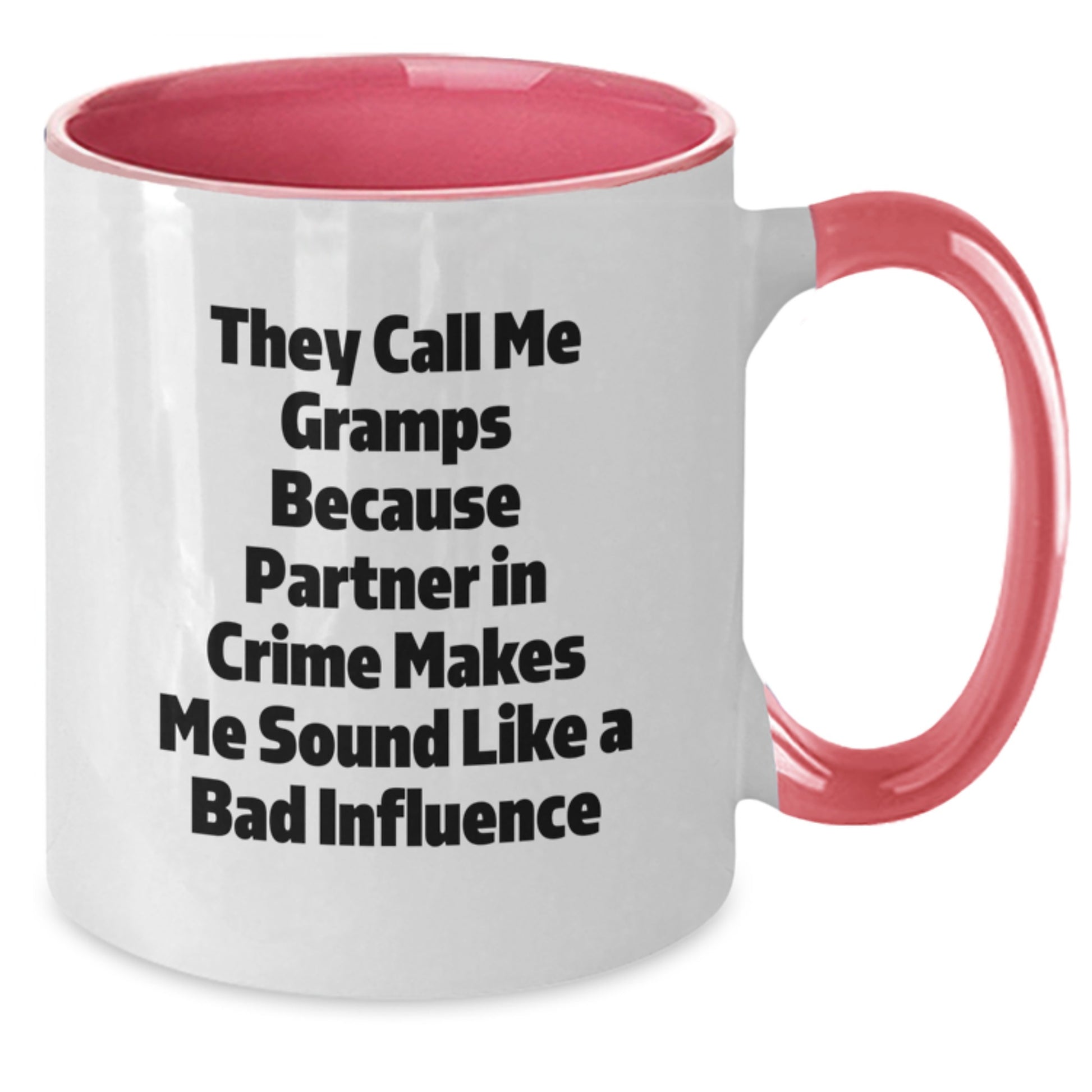 Funny Gramps Gifts from the Partner in Crime, Perfect for Gramps and Valentine's Unique Gifts, Two Tone Coffee Mug - Additional