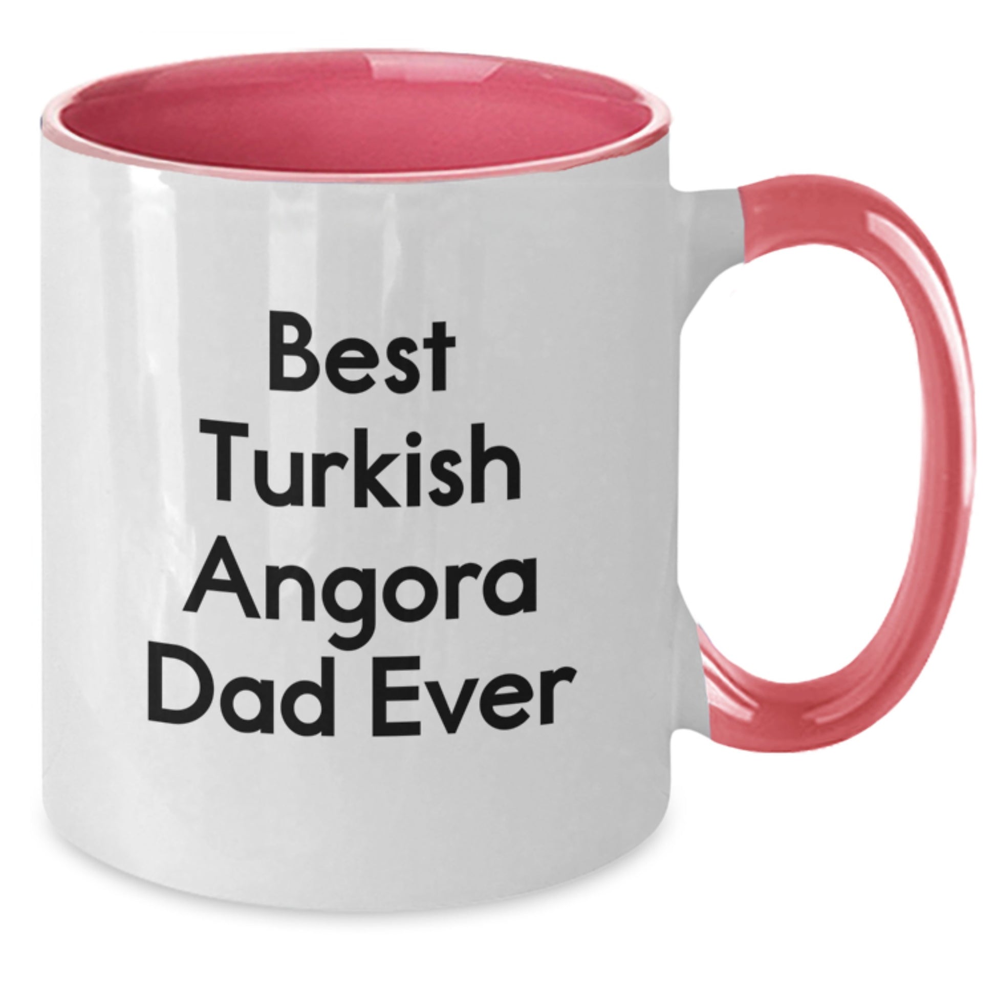 Turkish Angora Cat Lovers Funny Coffee Mugs Gifts from Dad for Birthday, Best Turkish Angora Dad Ever, Unique Two Tone Ceramic Mugs for Men, Women, Family, Friends - Additional