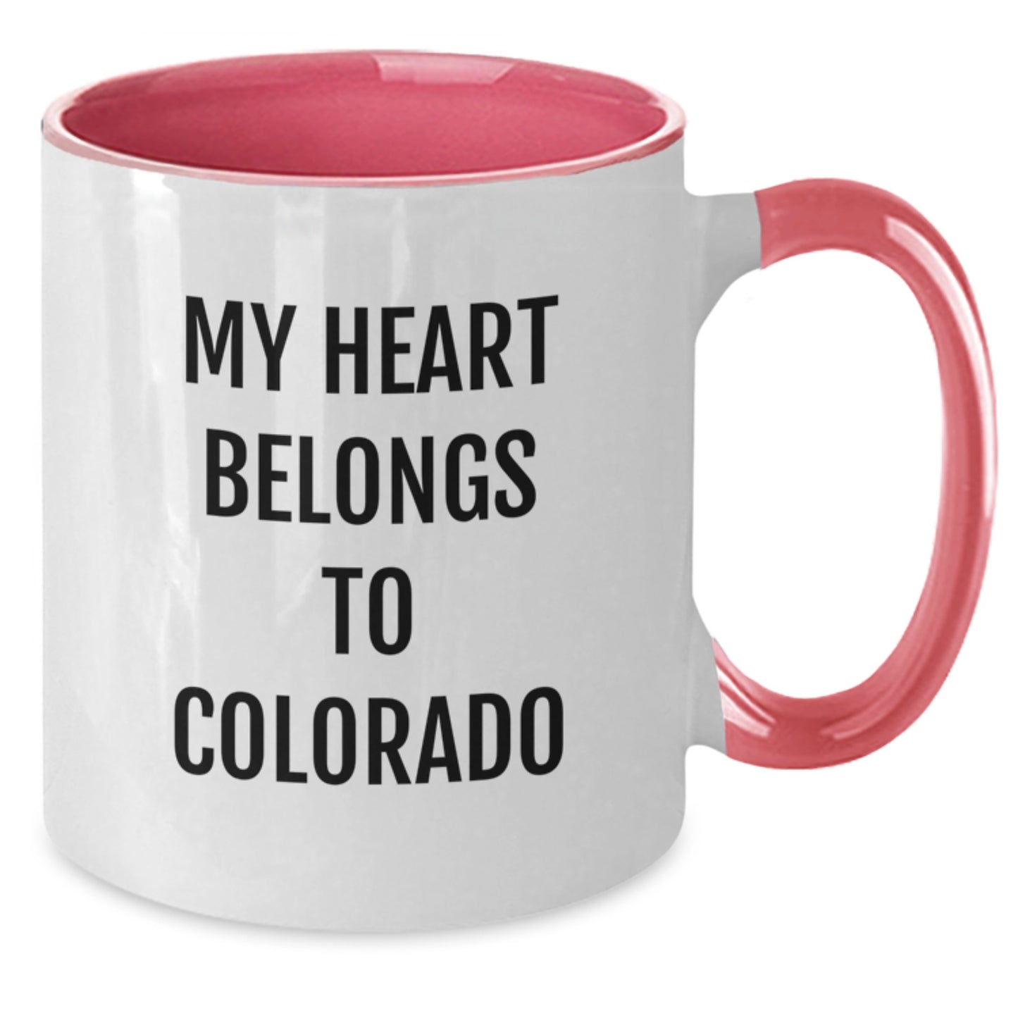 Funny Colorado Two Tone Coffee Mug, 'My Heart Belongs To Colorado' Quote Gift for Him, Her, Friends, Family, Birthday Unique Gifts from Men, Women, Coworkers, Family - Additional
