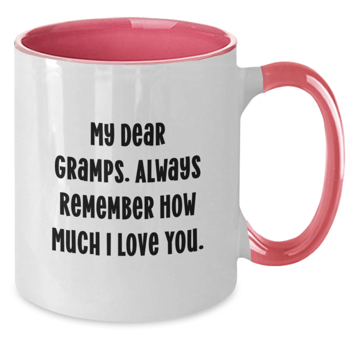 Funny Gramps Gifts from Men - Two Tone Coffee Mug with 'My Dear Gramps' Quote, Unique Gifts for Gramps on Mother's Day - Additional
