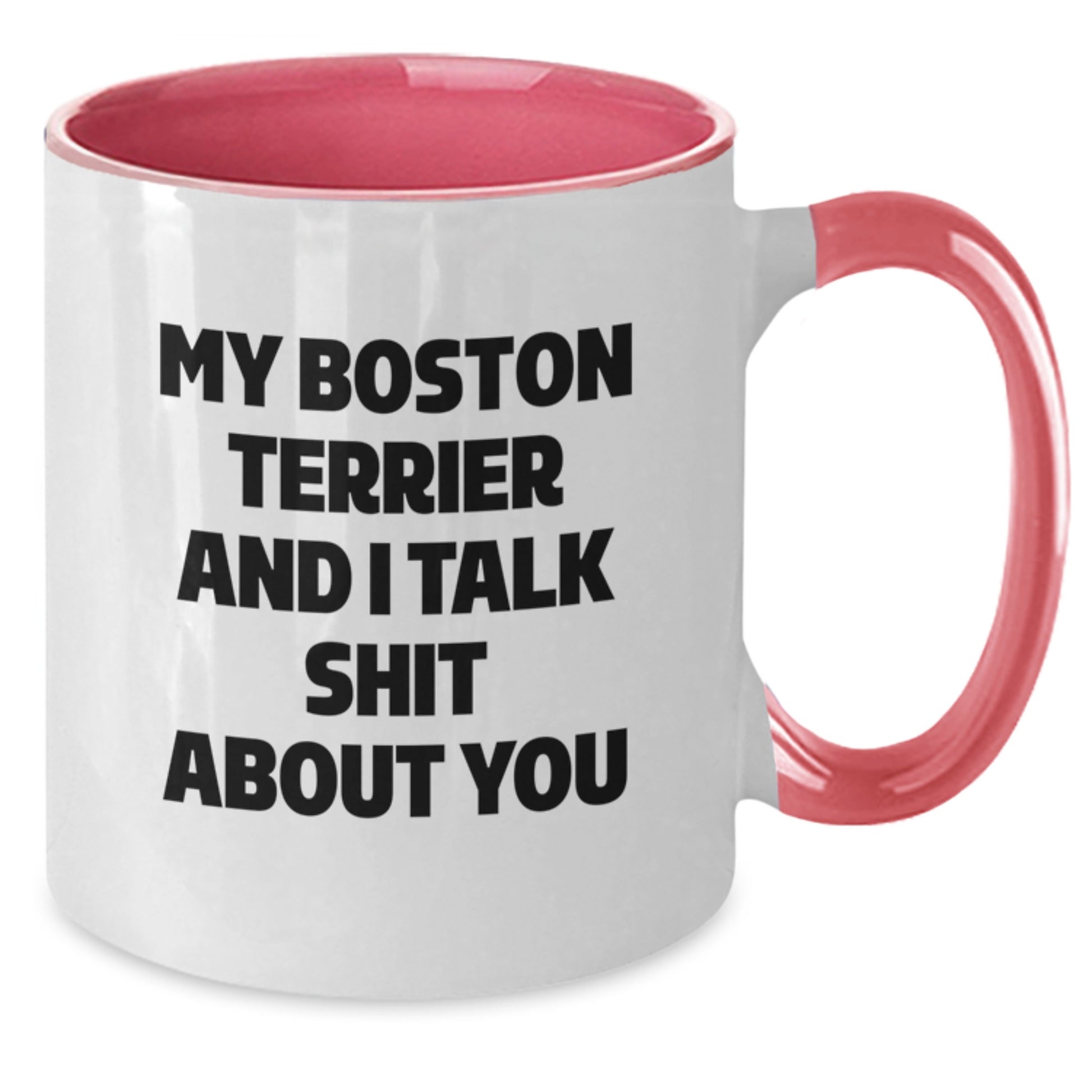 Boston Terrier Dog Two Tone Coffee Mug Funny Gift for Dog Lovers Gifts from Friends to Family for Christmas - Additional