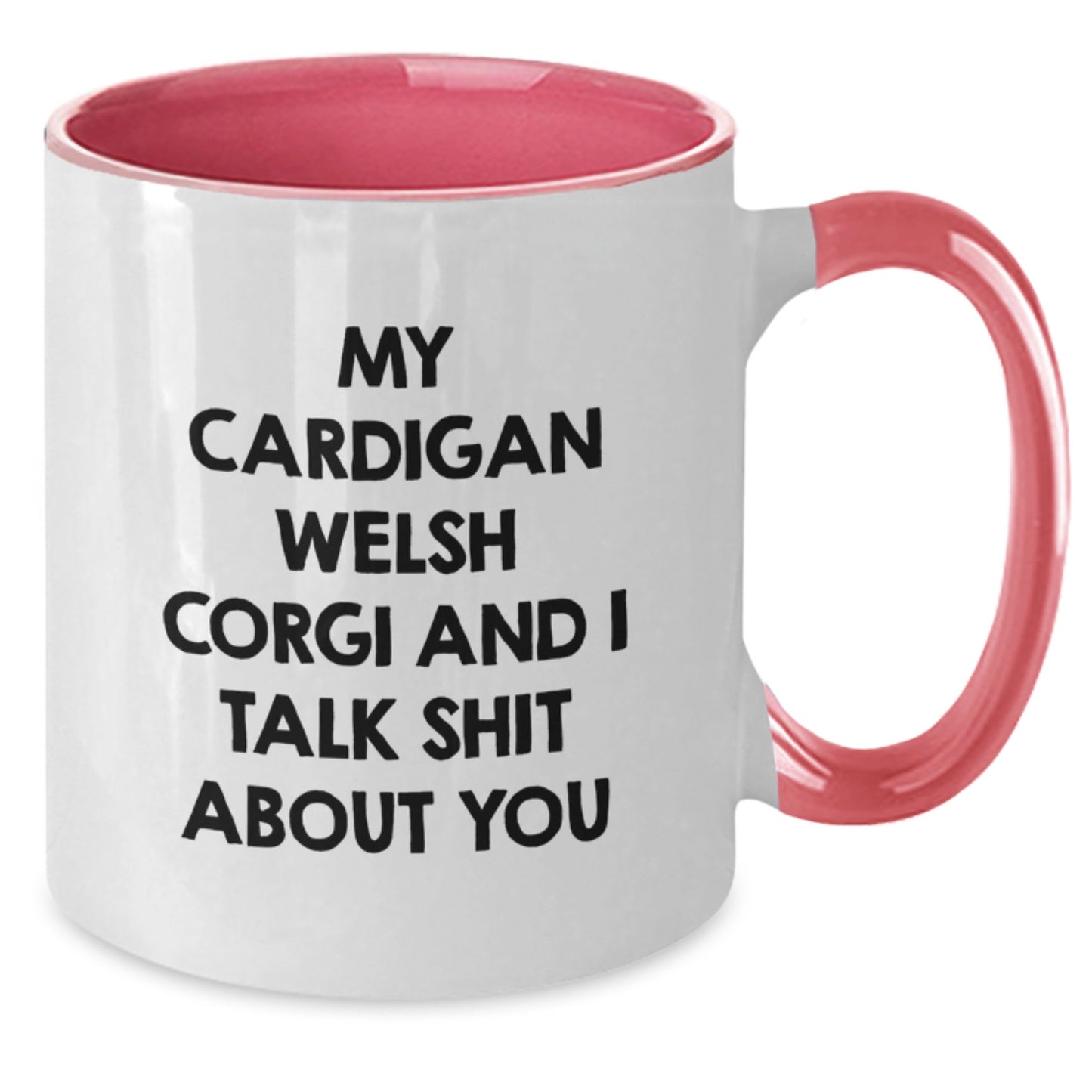 Funny Cardigan Welsh Corgi Dog Gifts from Men to Fathers on Father's Day Unique Two Tone Coffee Mug - Additional