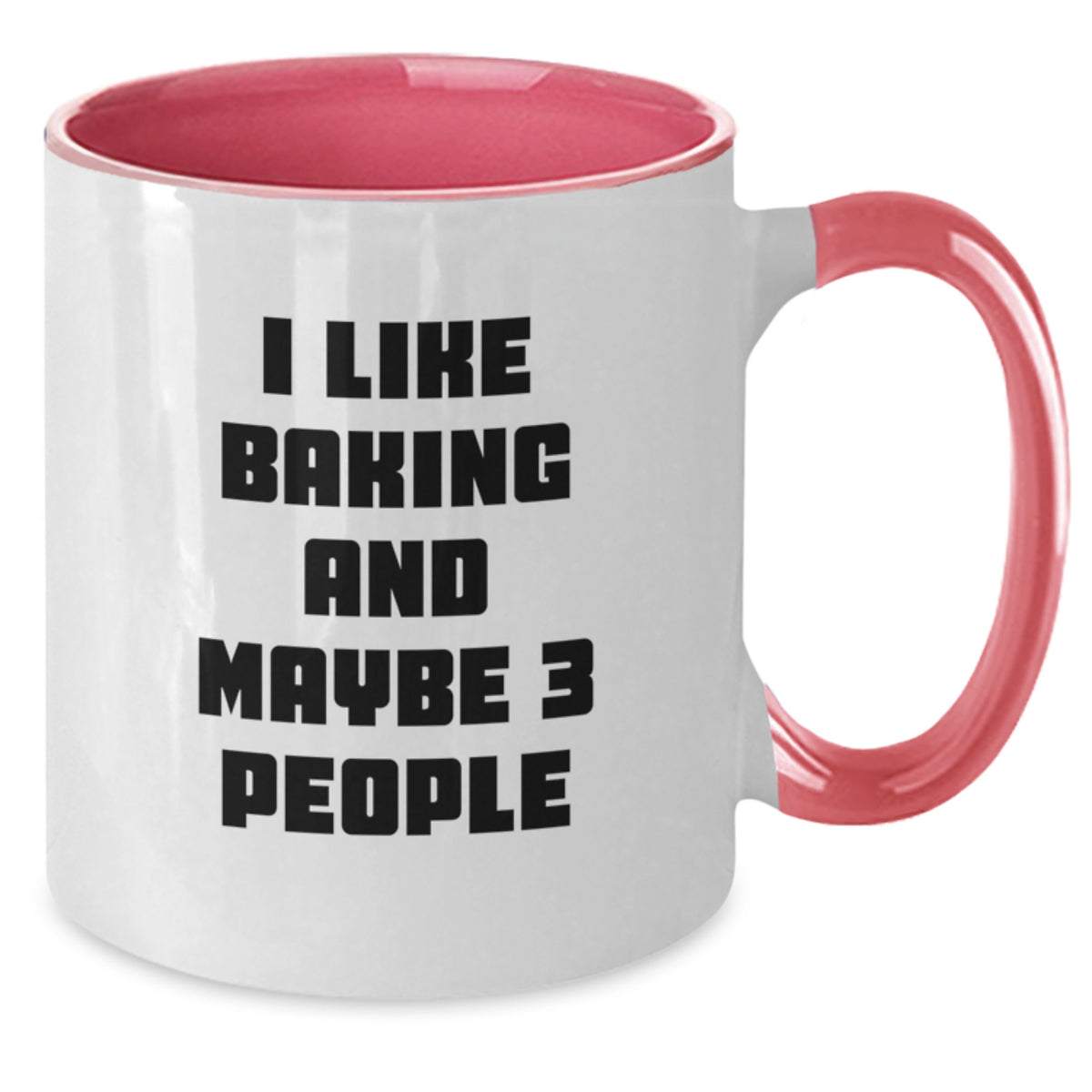 Funny Baking Gifts for Men, Two Tone Coffee Mug, 'I Like Baking And Maybe 3 People' Quote, Unique Graduation Unique Gifts from Family or Friends - Additional