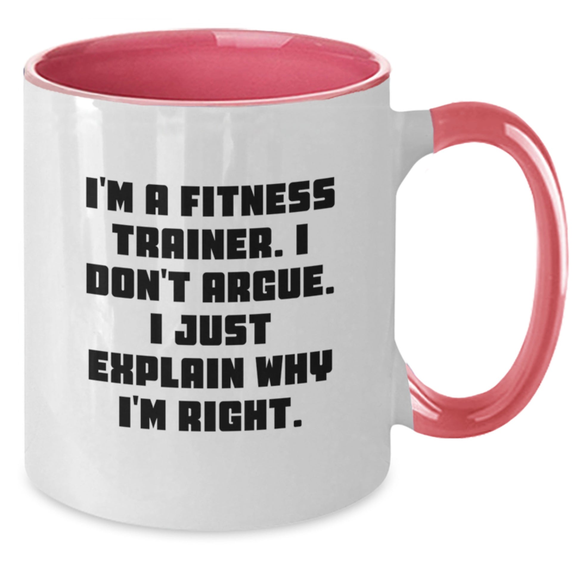 Funny Fitness Trainer Quote Gift Ideas for the Holiday Season - Gifts from Friends to Fitness Trainer - Funny Two Tone Coffee Mug - Additional