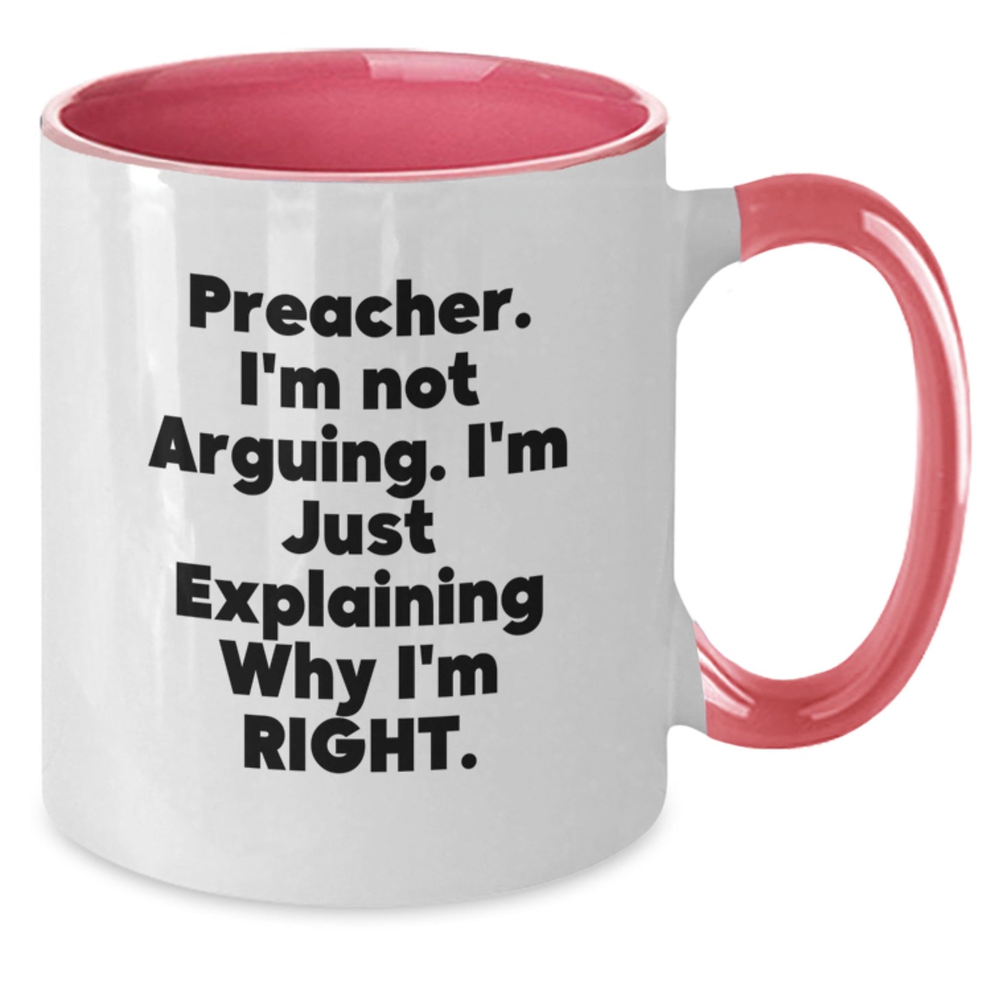 Funny Preacher Gifts for Preacher, Preacher Two Tone Coffee Mug, and Mother's Day Unique Gifts from Friends - Additional