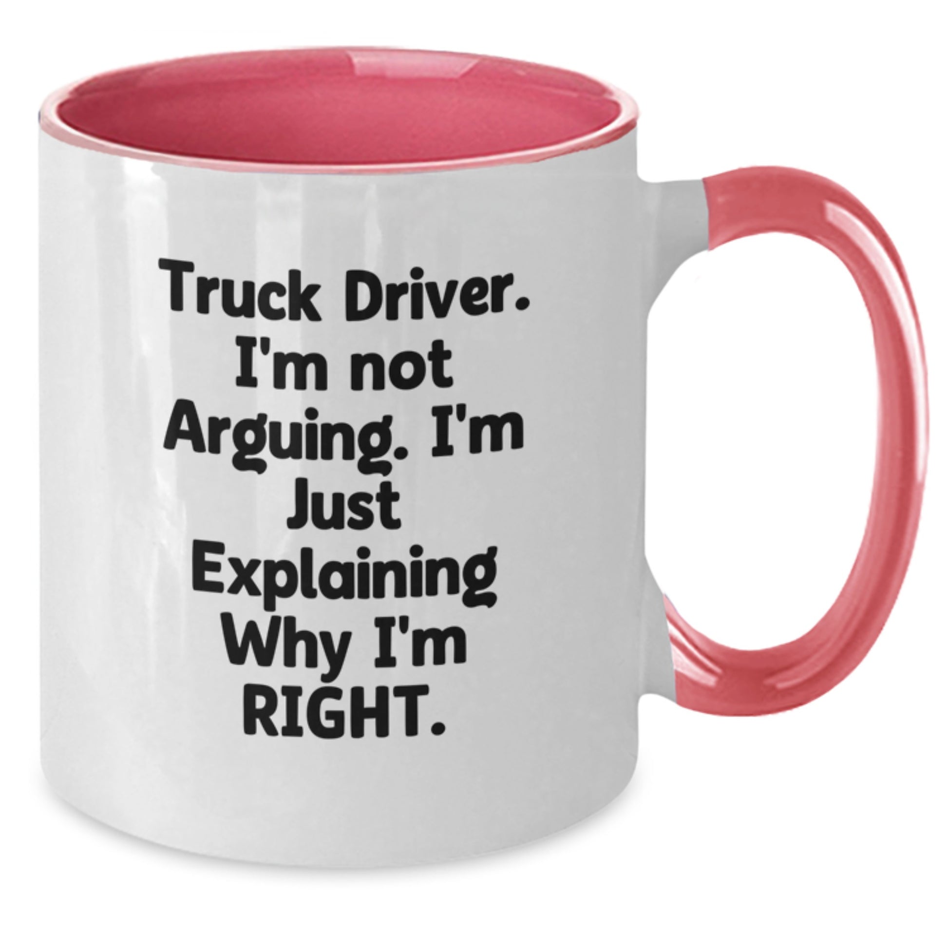Truck Driver Gifts from Friends, Funny Two Tone Coffee Mug, Gifts for Him, Inspirational Quote for Graduation Unique Gifts - Additional