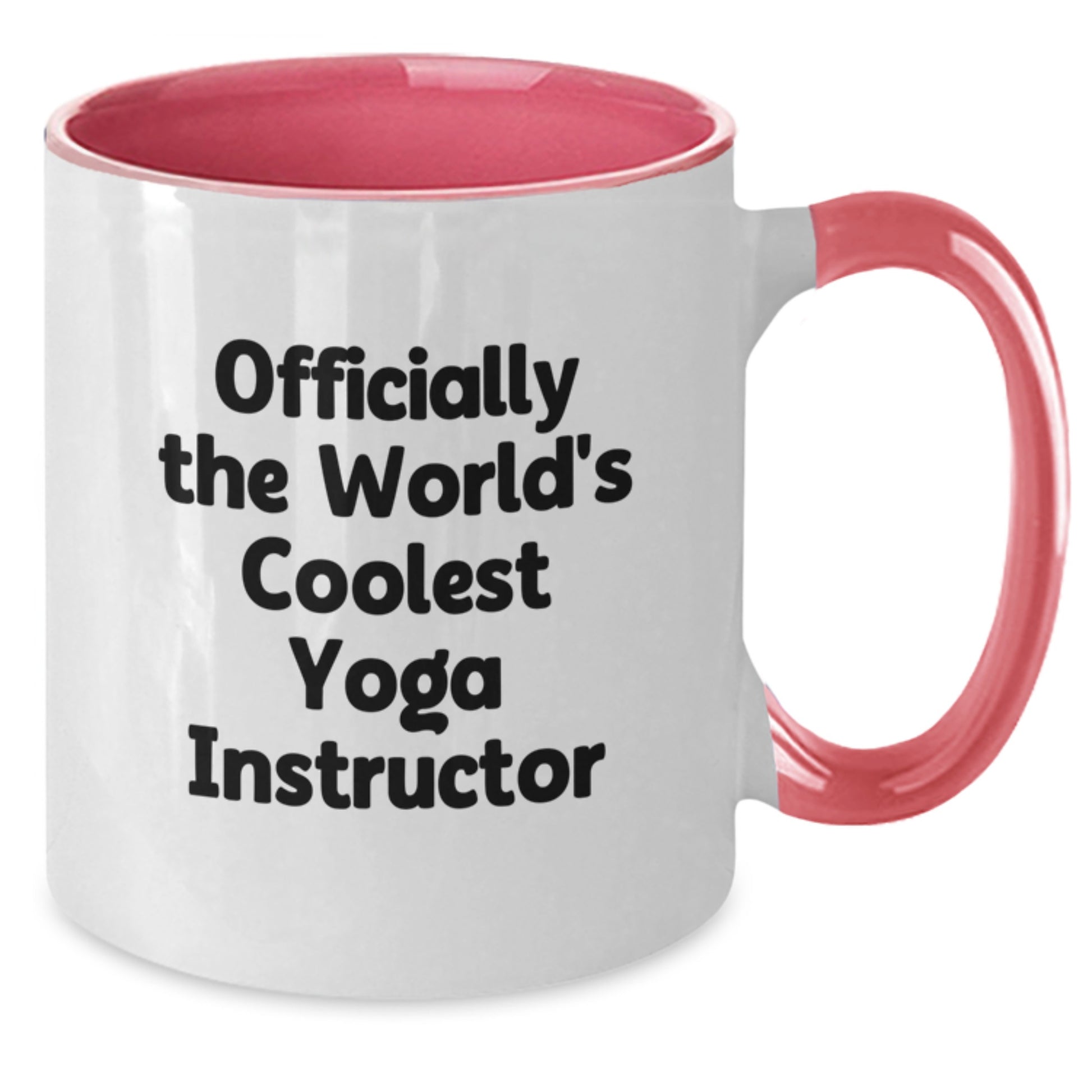 Funny Yoga Instructor Gifts from Friends, Yoga Instructor Unique Gifts for Graduation, Two Tone Coffee Mug with Officially The World's Coolest Quote, Gifts for Yoga Instructors, Men, Women, or Family - Additional