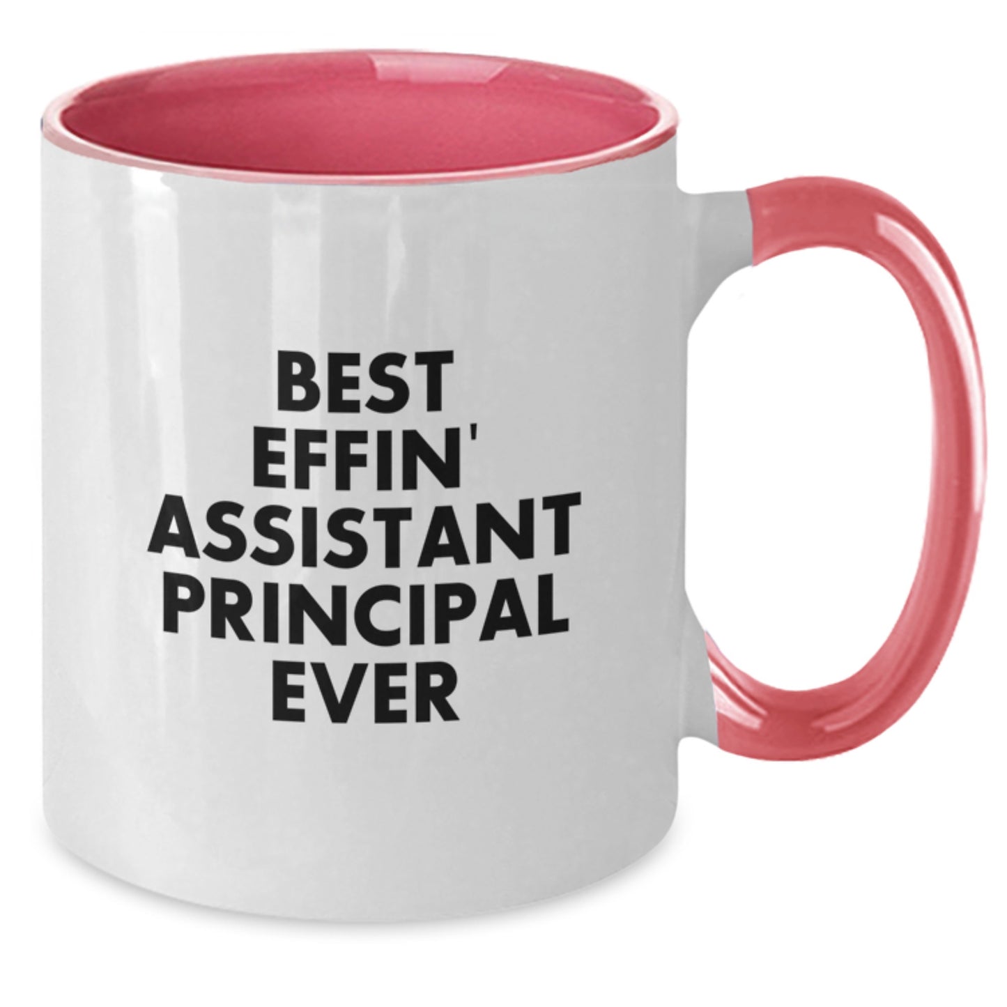 Funny Assistant Principal Gifts, Best Effin' Quote Two Tone Coffee Mug for Men, Funny Graduation Unique Gifts from Family - Additional
