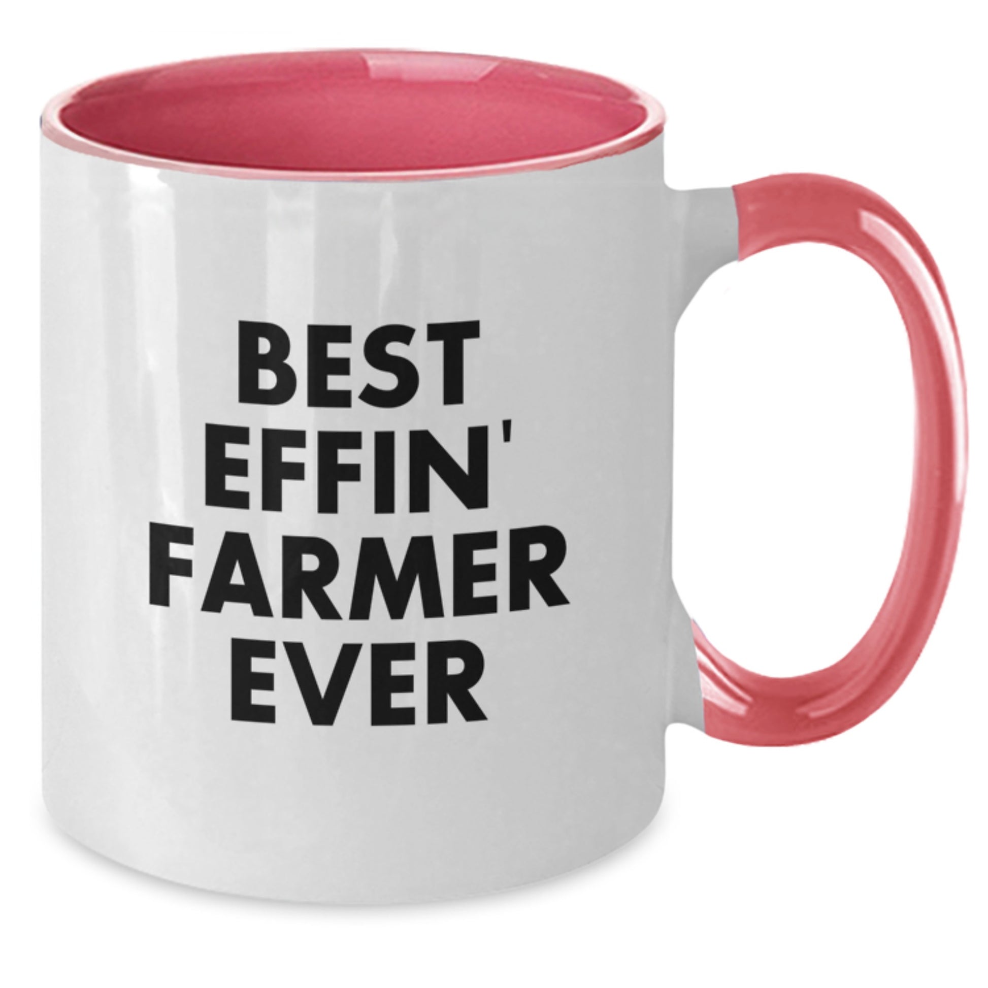 Funny Farmer Gifts for Men - Best Effin' Farmer Ever Two Tone Coffee Mug, Perfect for Graduation Unique Gifts from Family to Friends - Additional