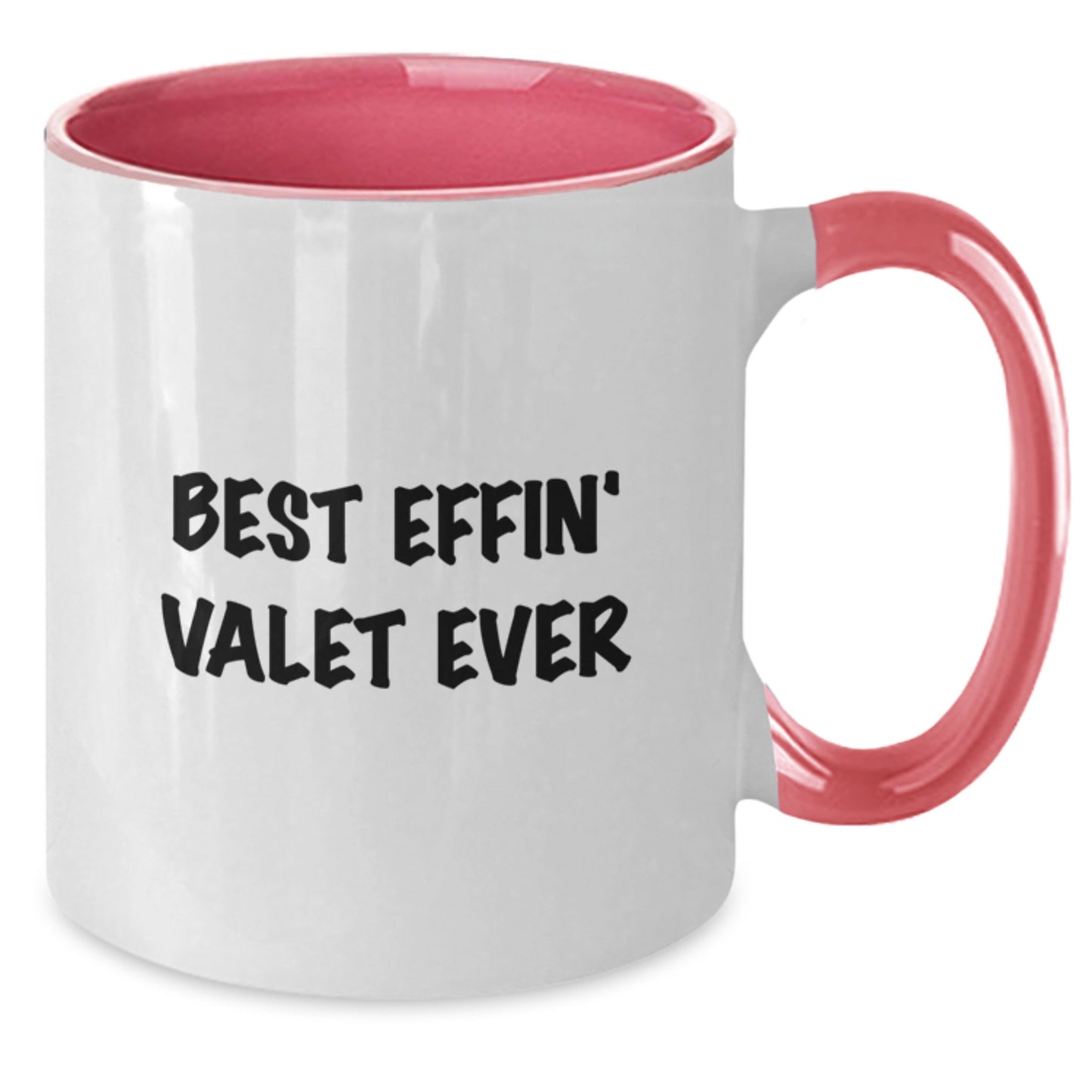 Funny Valet Gifts for Him, Best Effin' Valet Ever Two Tone Coffee Mug, Unique Graduation Gifts from Friends, Family, or Coworkers for Valet - Additional
