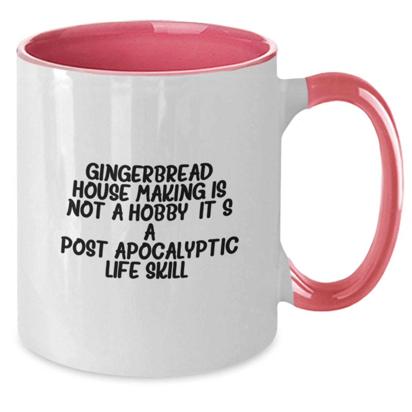 Birthday Gift for Her Gingerbread House Mug, Two Tone Ceramic Present - Additional