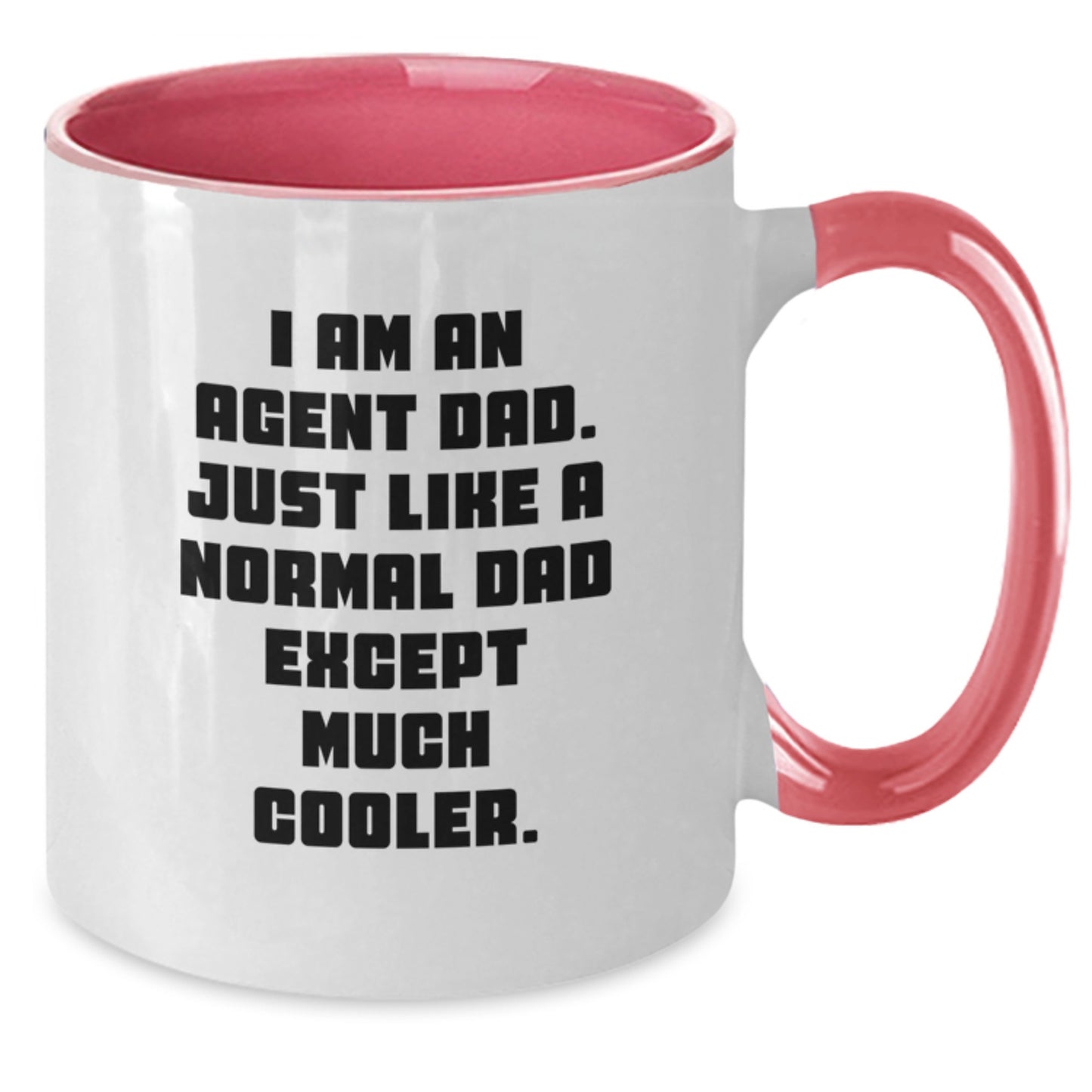 Funny Agent Gifts for Men, Unique Two Tone Coffee Mugs, I Am An Agent Dad, Perfect Birthday Unique Gift from Family - Additional